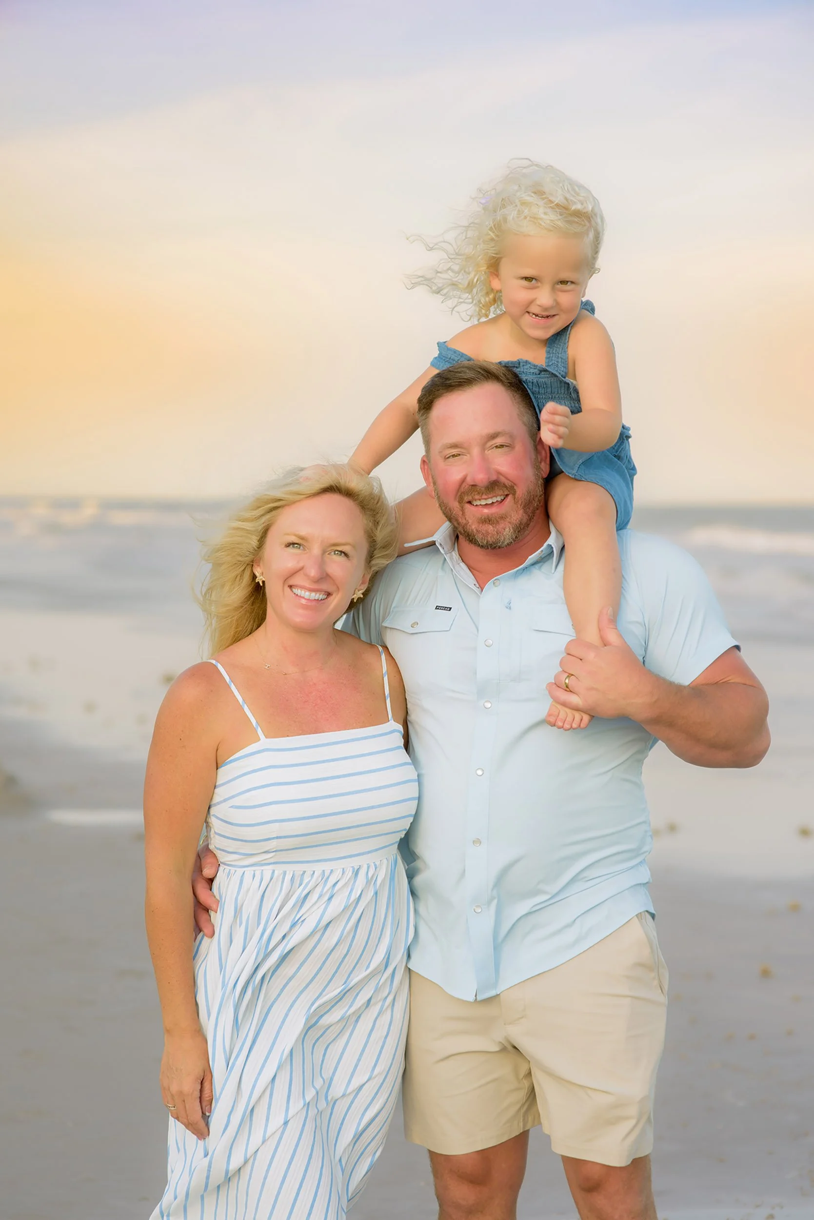 North Myrtle Beach Family Photography | Sunset Beach Portrait Session with Young Child