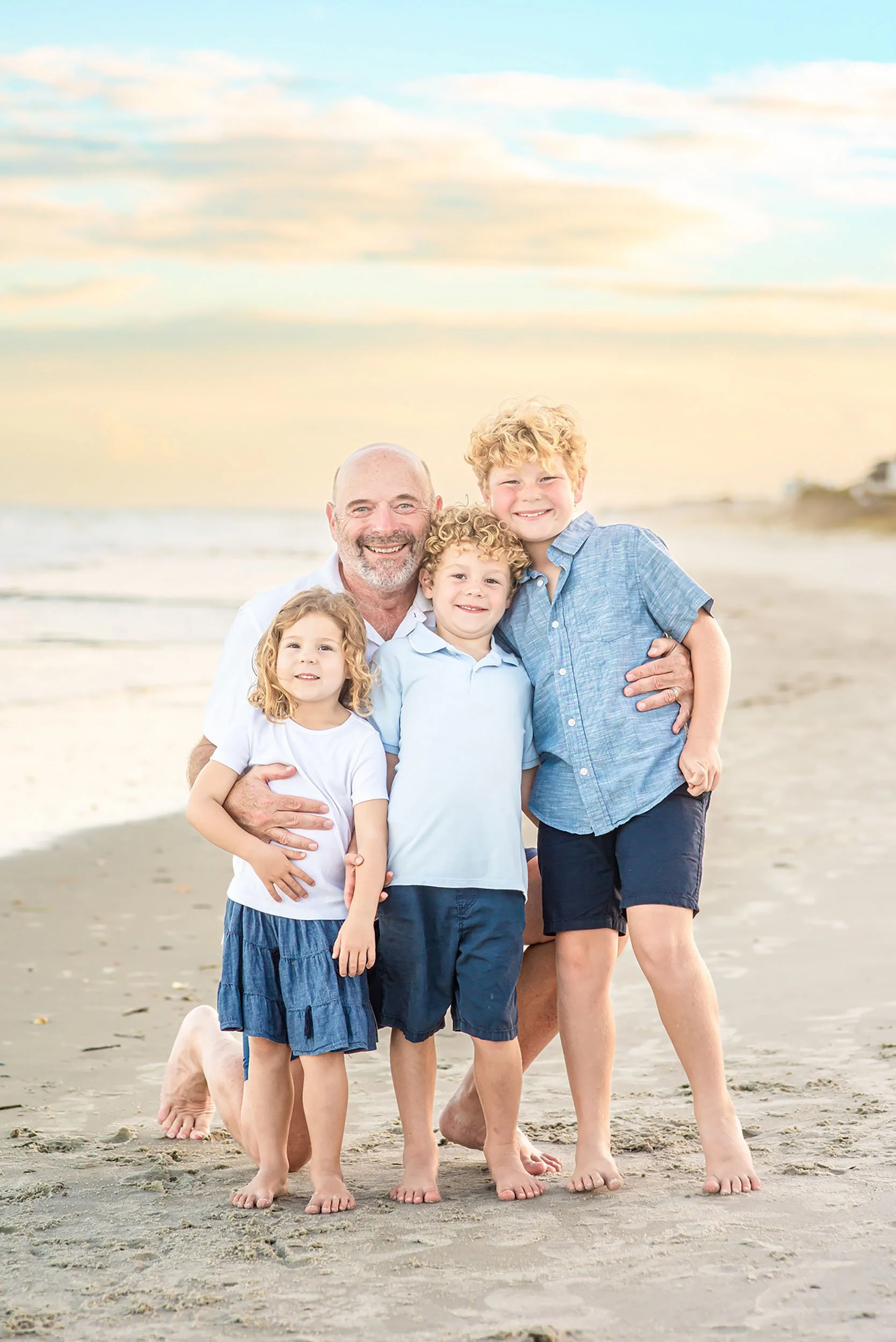 Pawleys Island Vacation Photography | Grandfather with Grandchildren