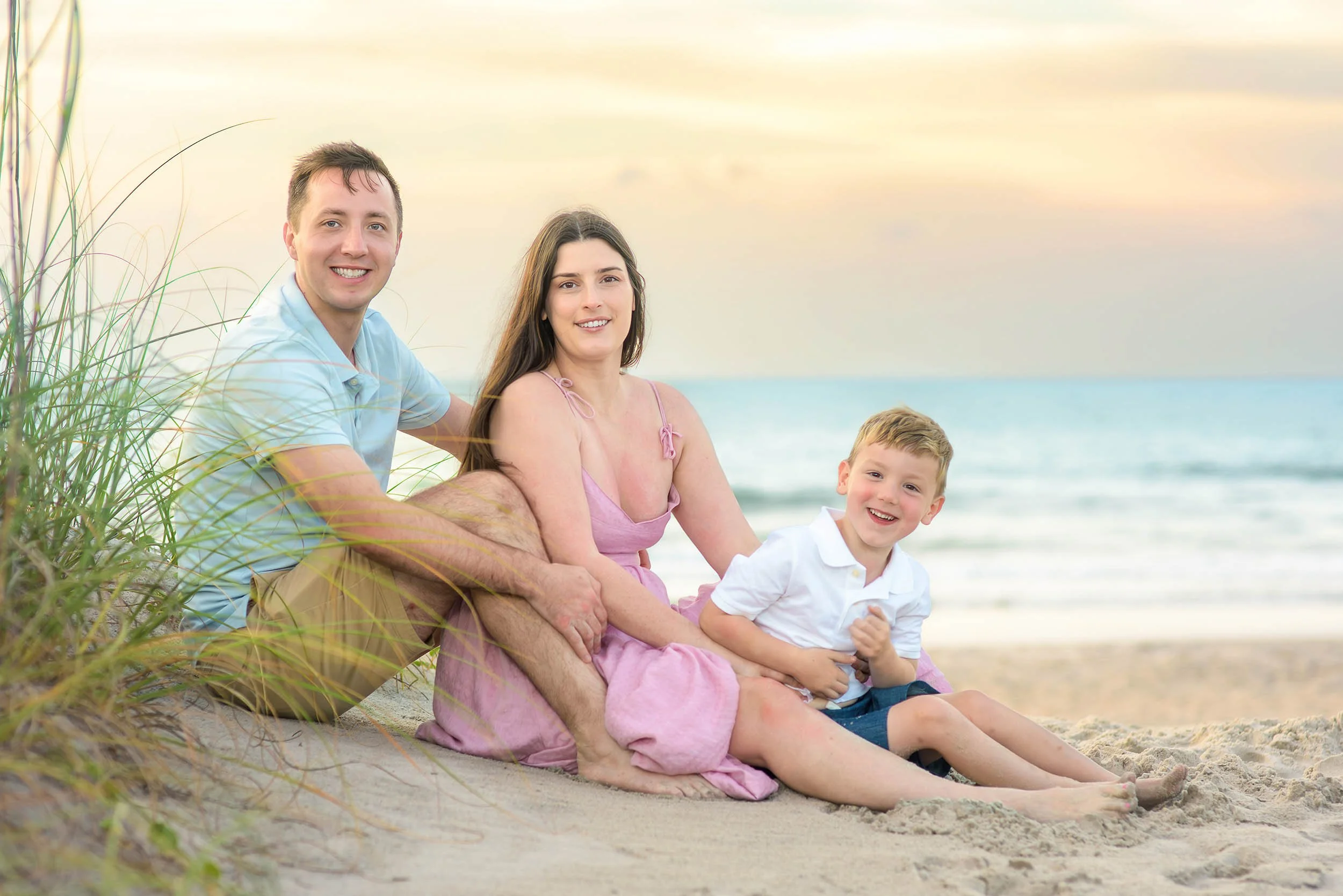 Sunrise Family Beach Photography at Huntington Beach State Park SC