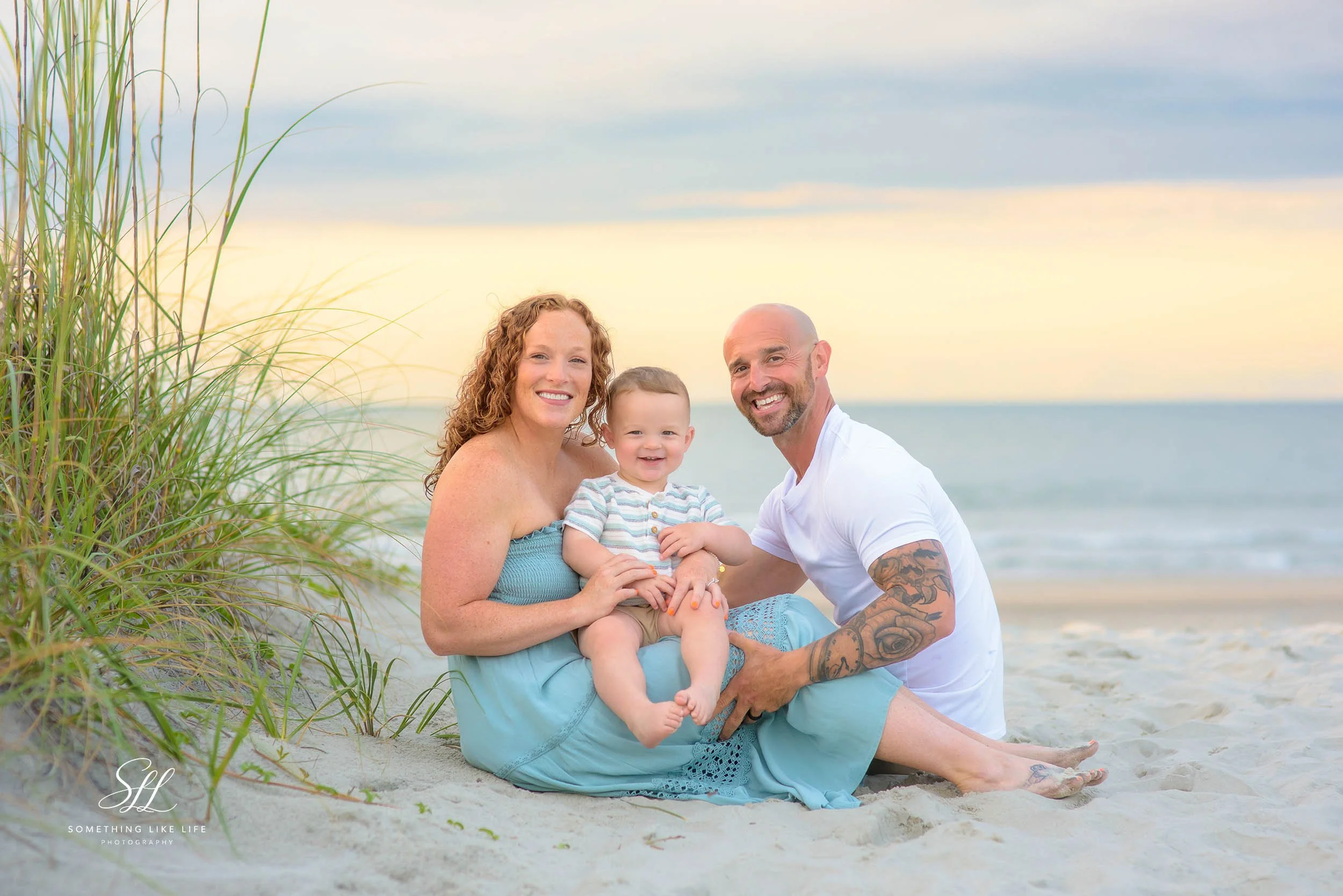 Young Family Beach Portrait at Huntington Beach State Park | Murrells Inlet Photographer