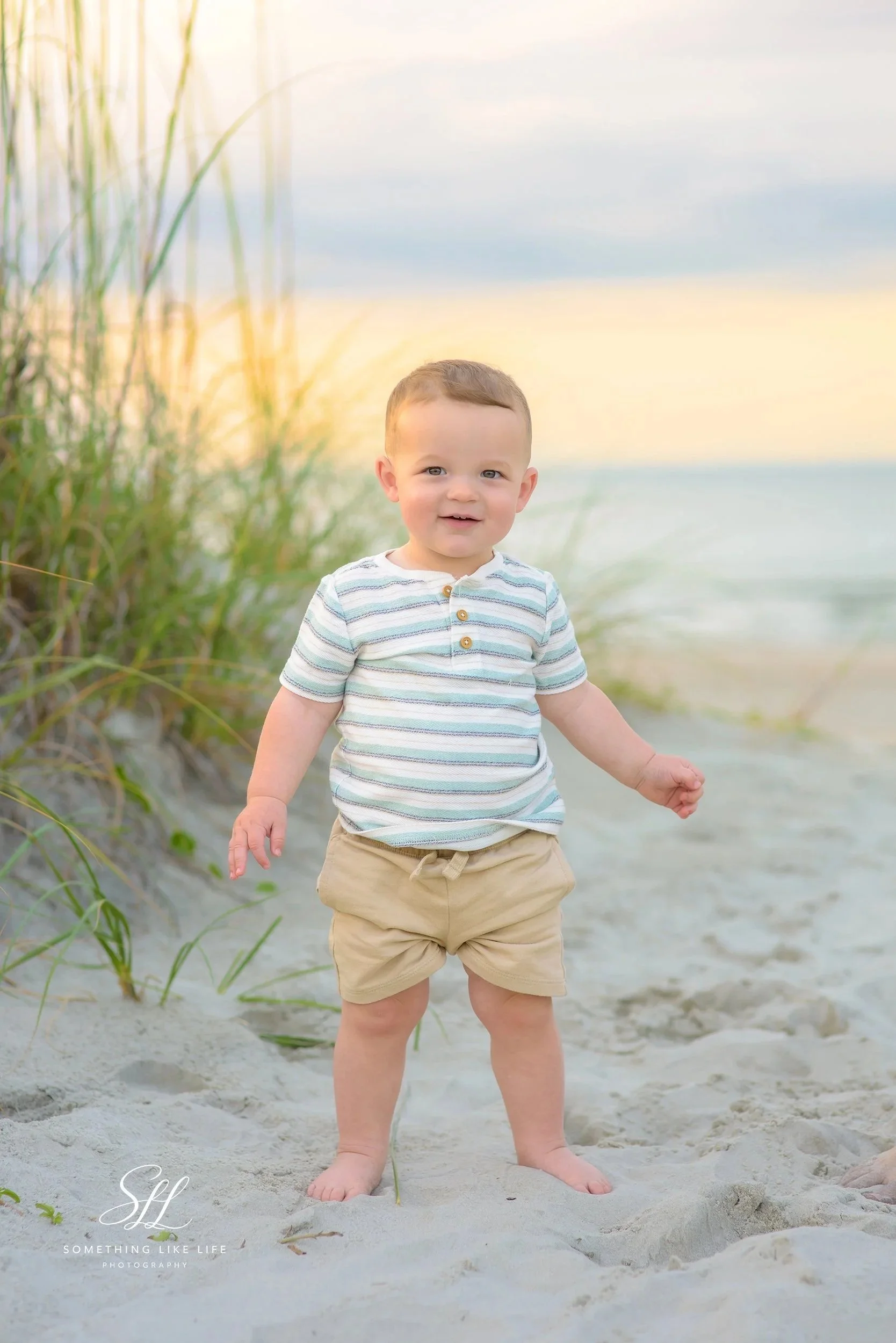 Little Boy Beach Portrait at Huntington Beach State Park | Murrells Inlet Child Photographer