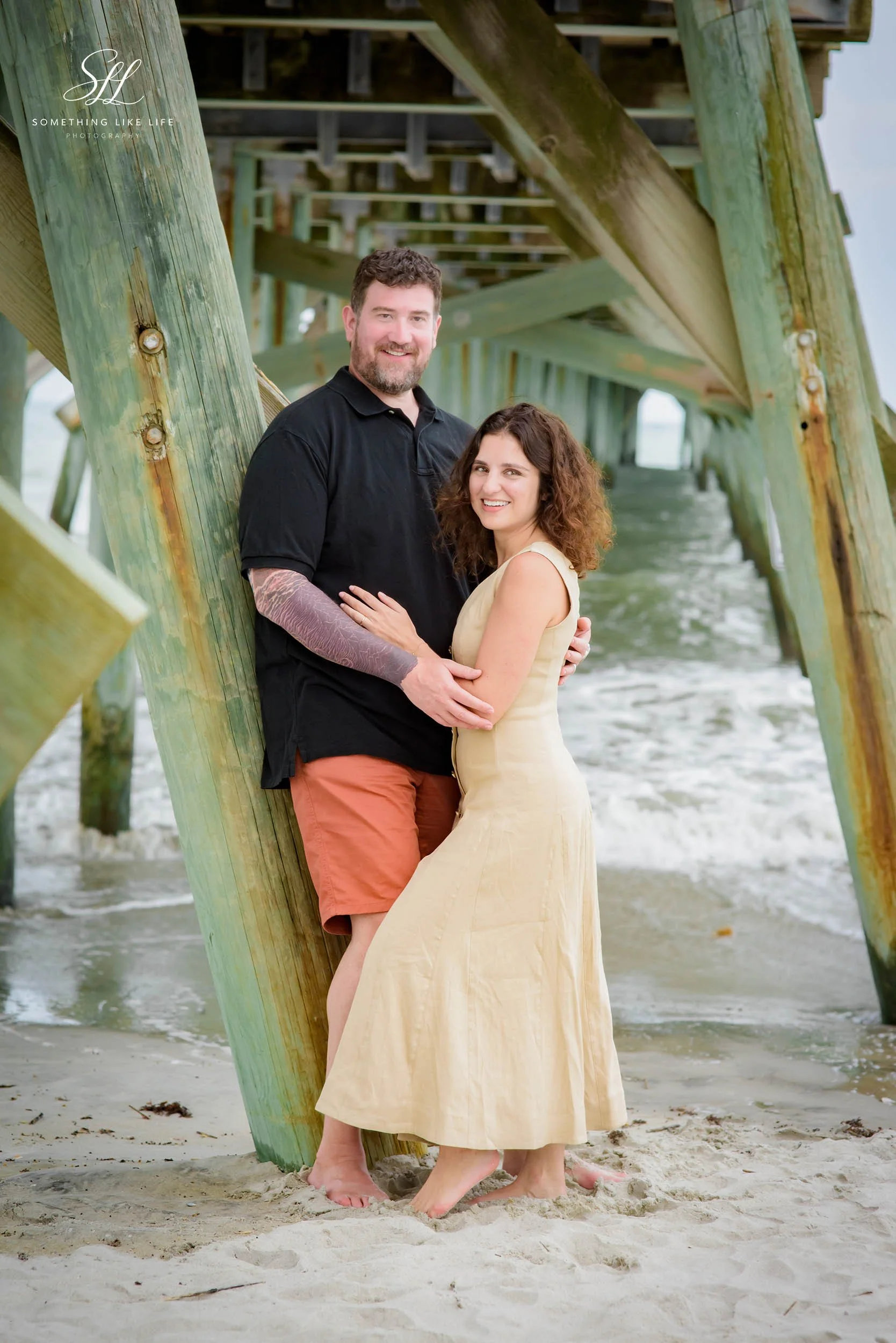 Myrtle Beach State Park Couples Photography | Romantic Pier Beach Portraits