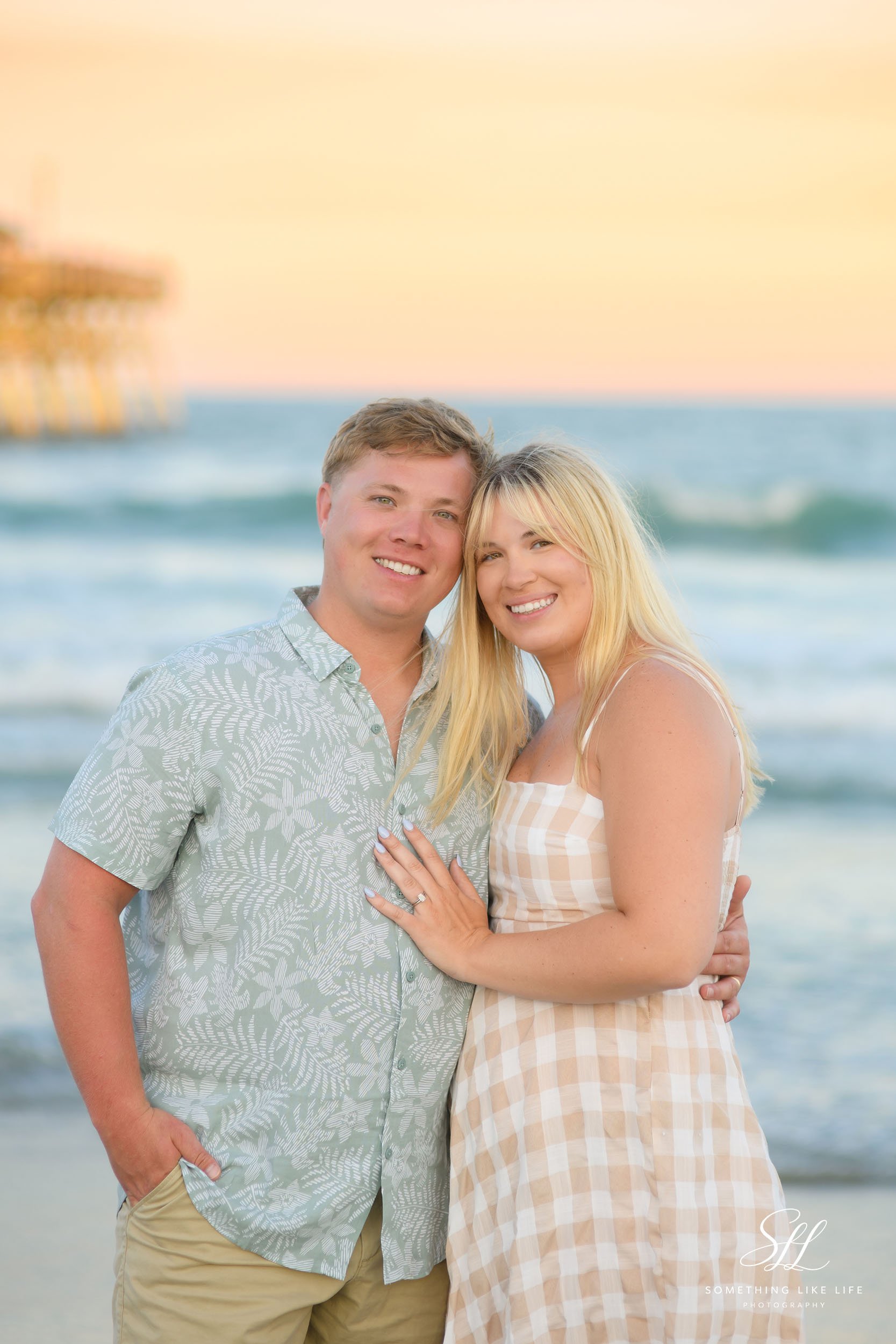 Garden City Beach Couples Photography | Romantic Sunset Beach Portraits