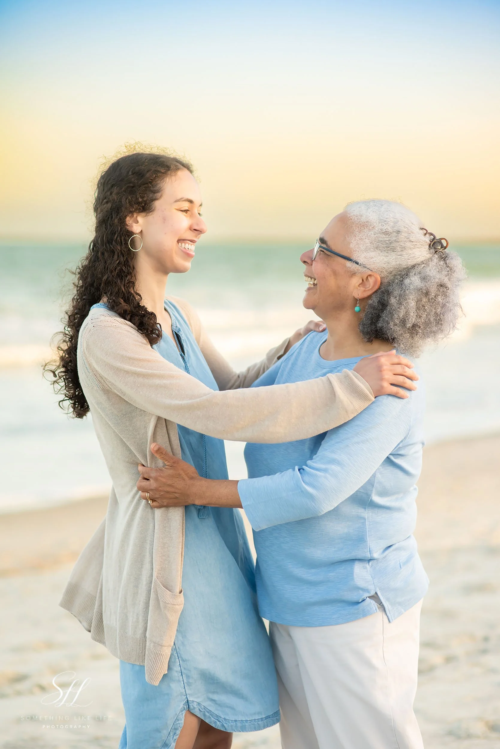 Mother & Daughter Sunset Portraits at Garden City Beach, SC