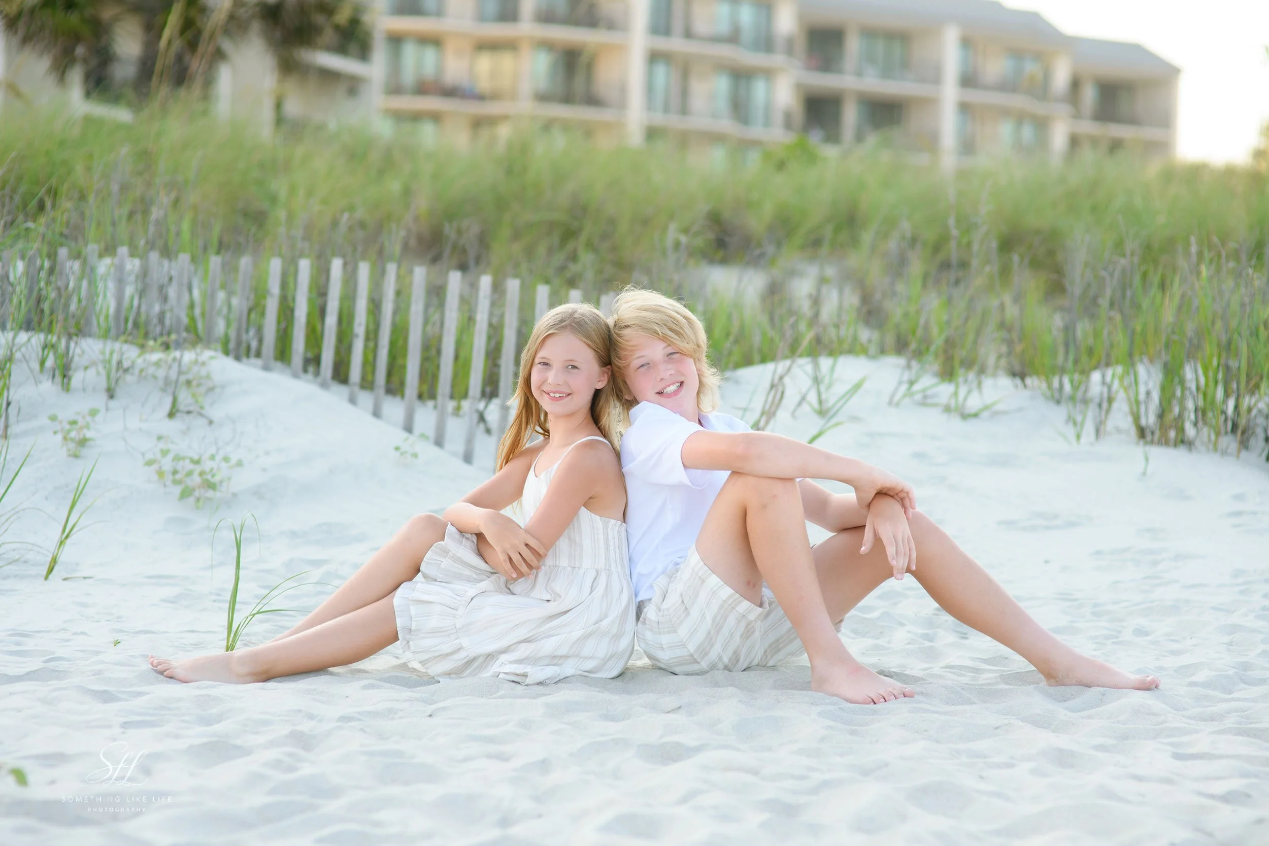Brother & Sister Beach Photos | Litchfield Beach SC