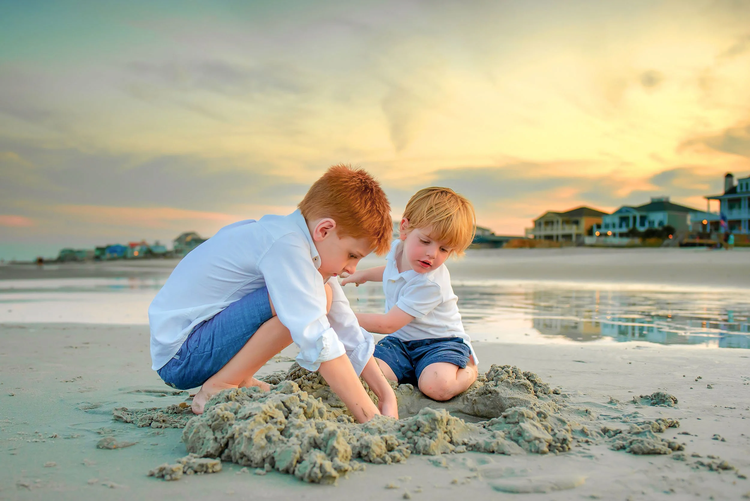 Kids playing in the sand. Myrtle Beach, SC