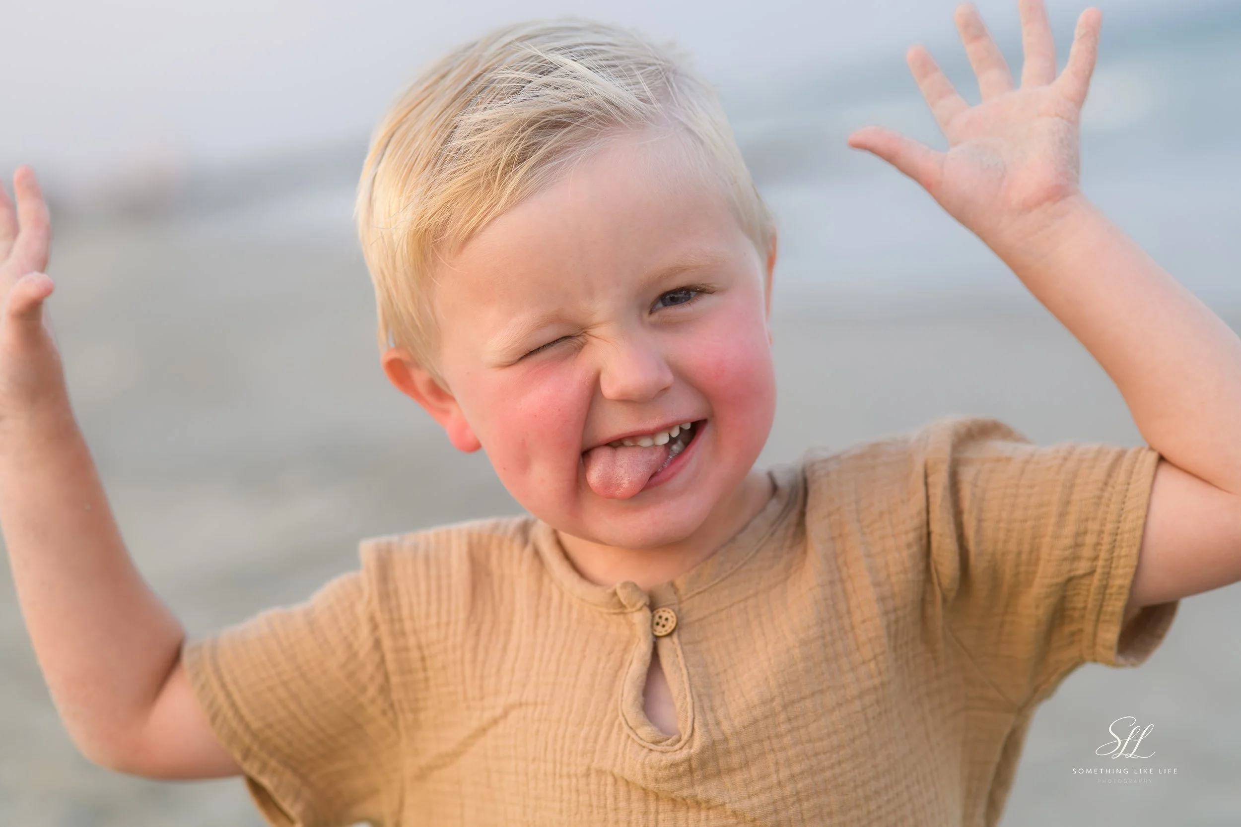 Child Beach Portrait at Sunset in Garden City SC