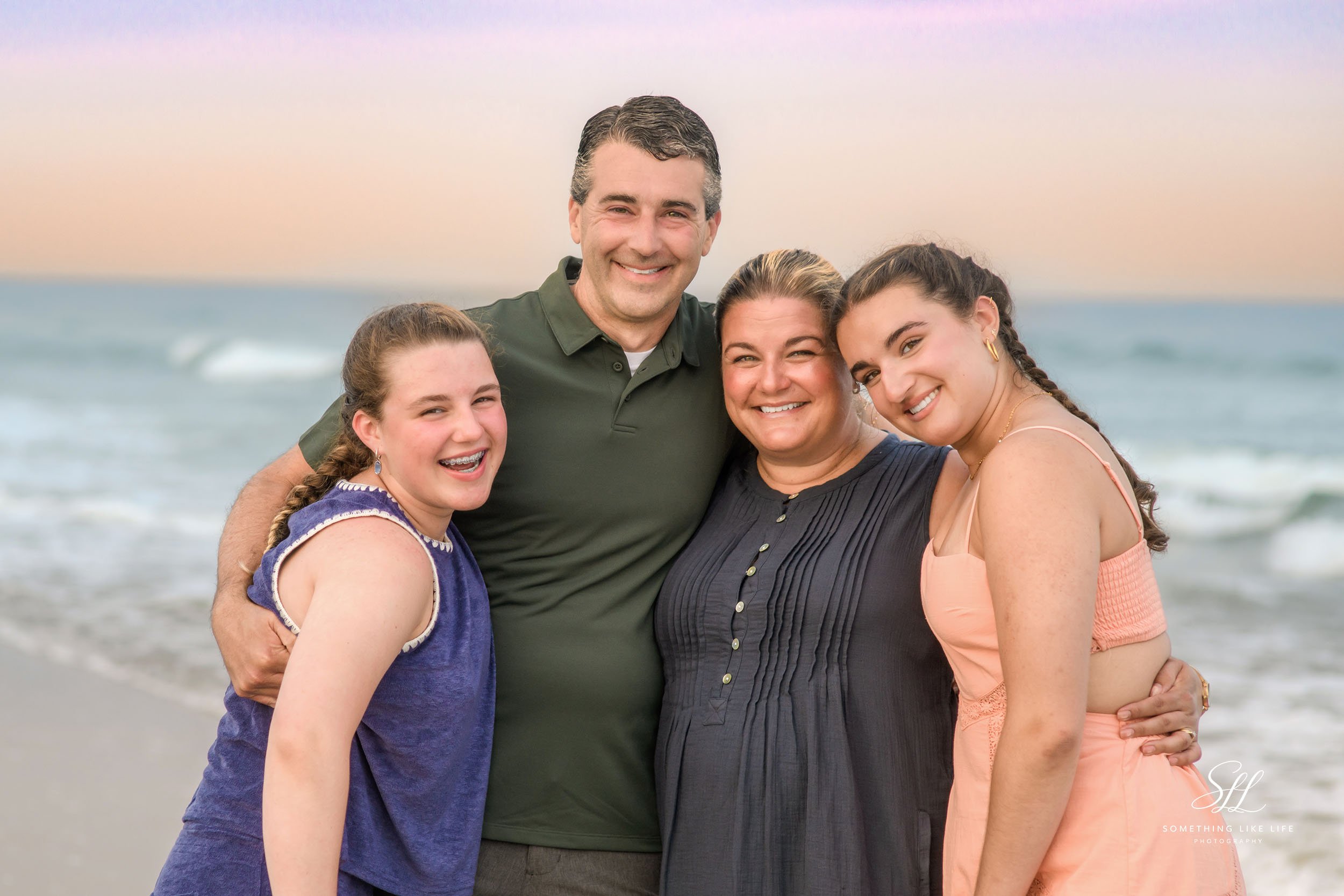 Family Sunset Portrait at Huntington Beach State Park SC