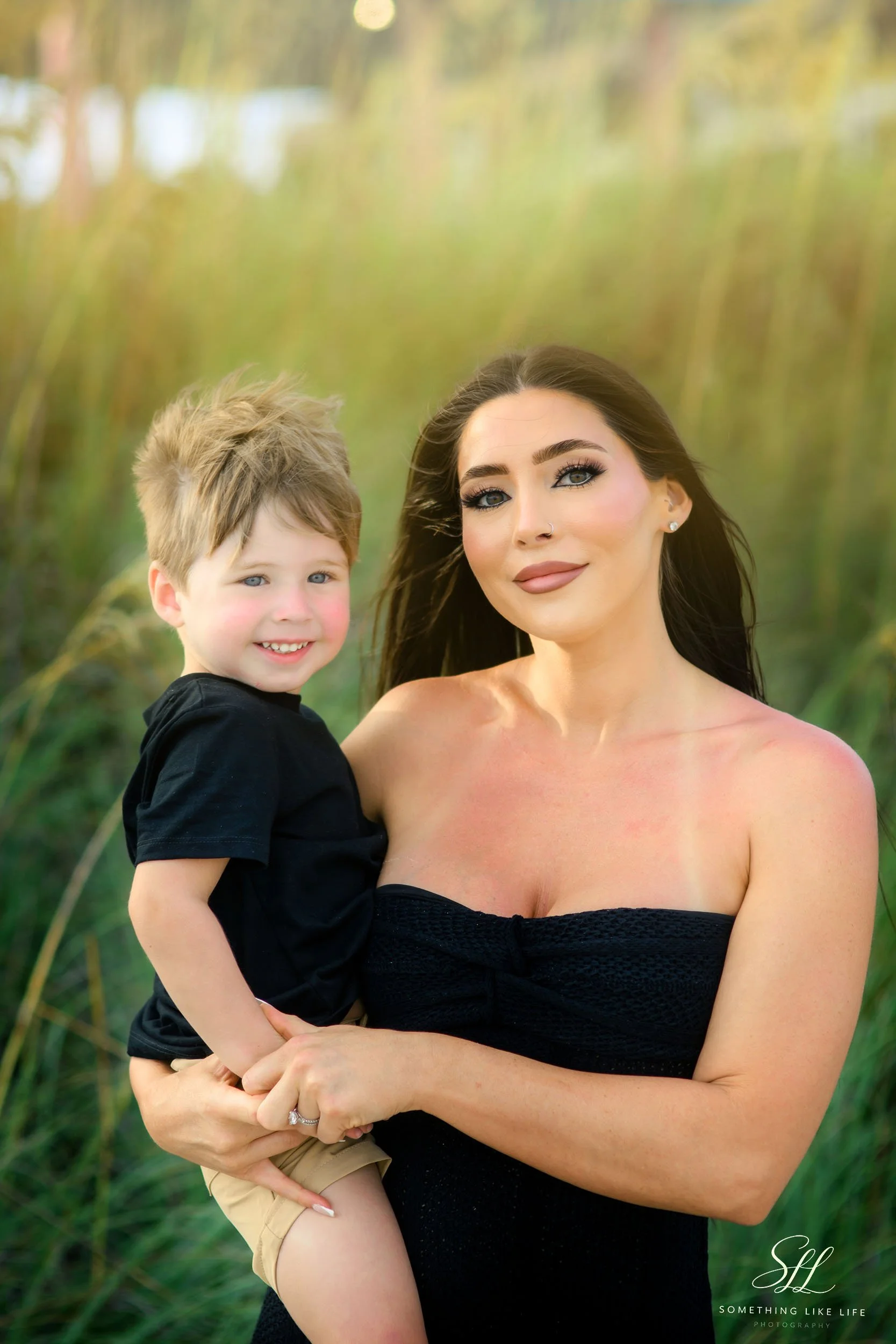 Mother and Son Portrait at Myrtle Beach Resort SC