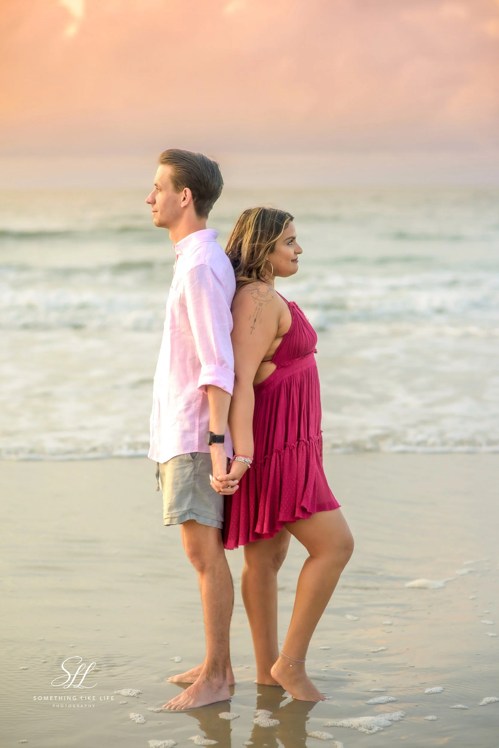 Sunrise Couples Portrait at Huntington Beach State Park SC