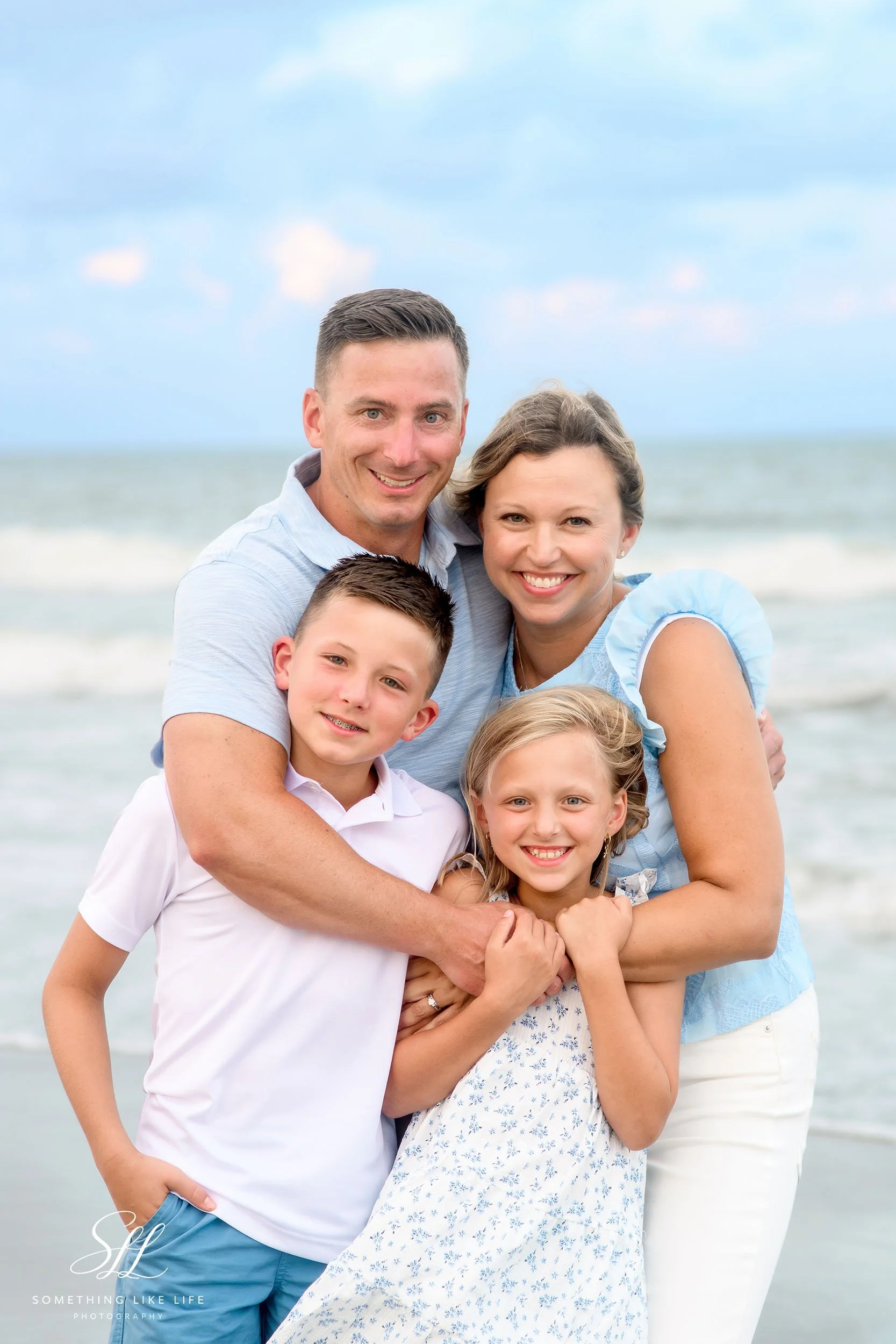 Fun Family Beach Portrait at Ocean Lakes Myrtle Beach