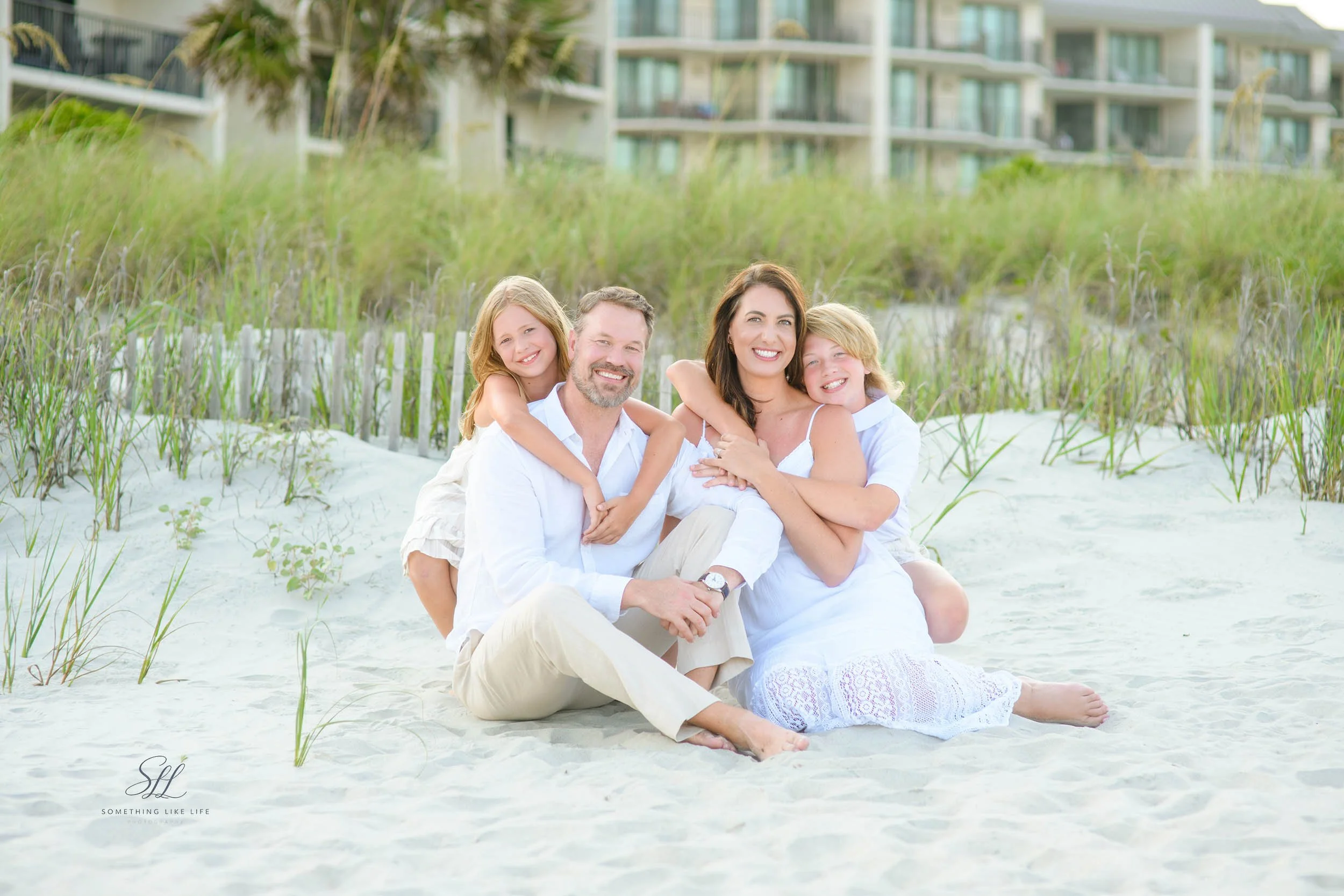 Family Beach Portrait at Litchfield by the Sea SC