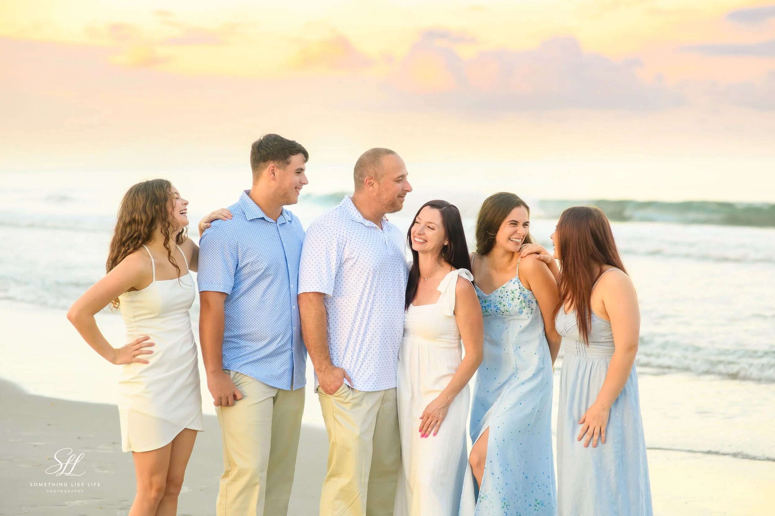 Fun Family Sunset Photos at Huntington Beach State Park