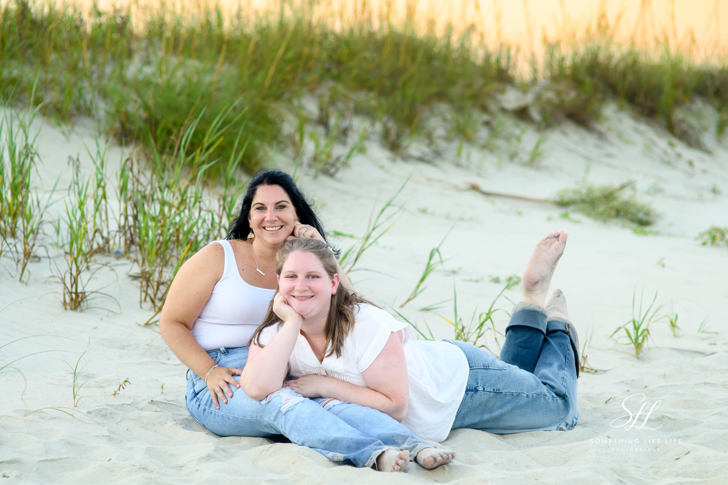 Fun Sisters Beach Portrait at Huntington Beach State Park