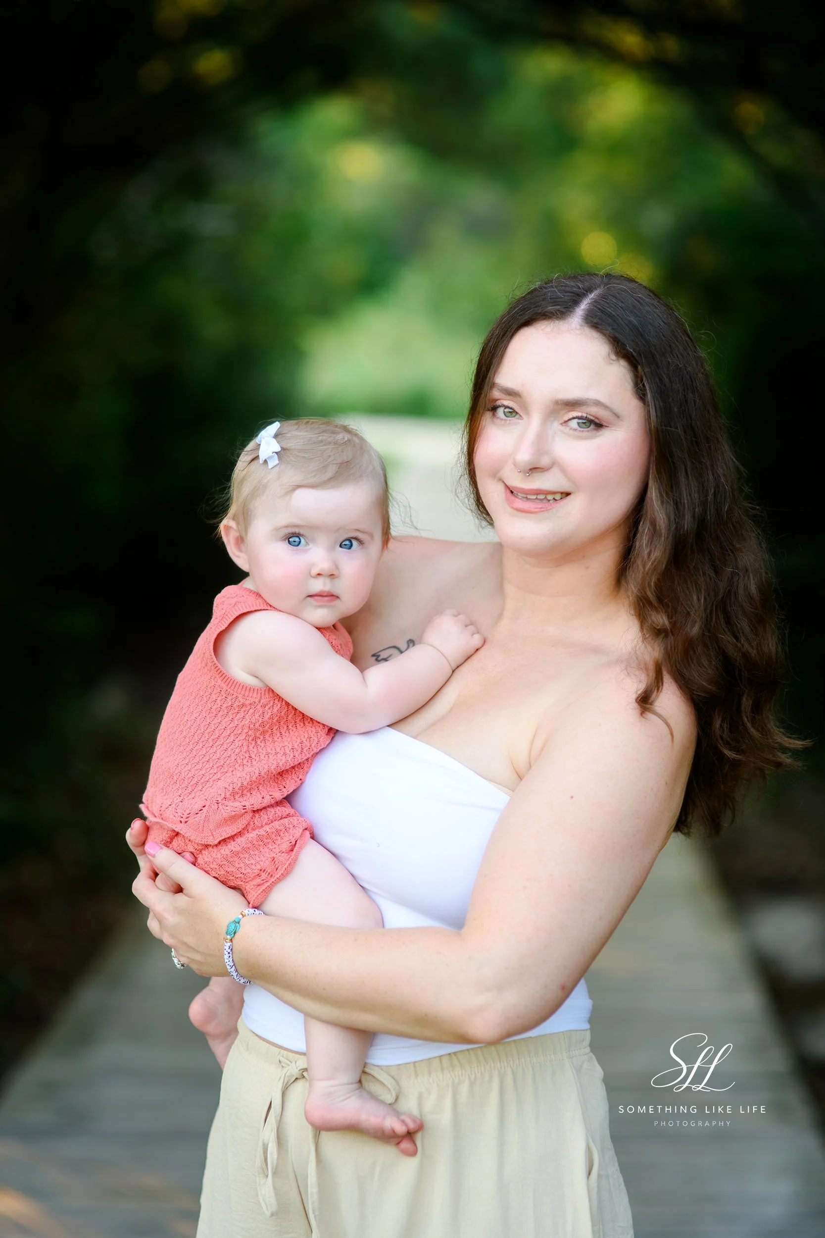 Mother and Baby Portrait at Huntington Beach State Park