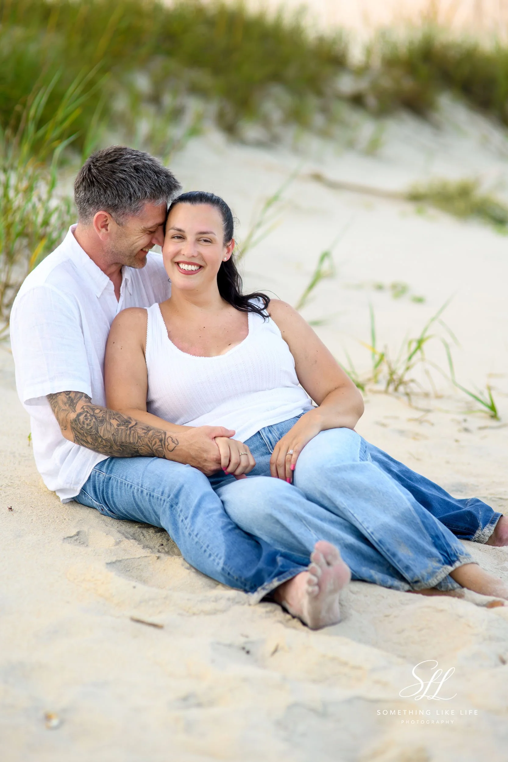 Mom and Dad Beach Portrait at Huntington Beach State Park | Myrtle Beach Family Photographer