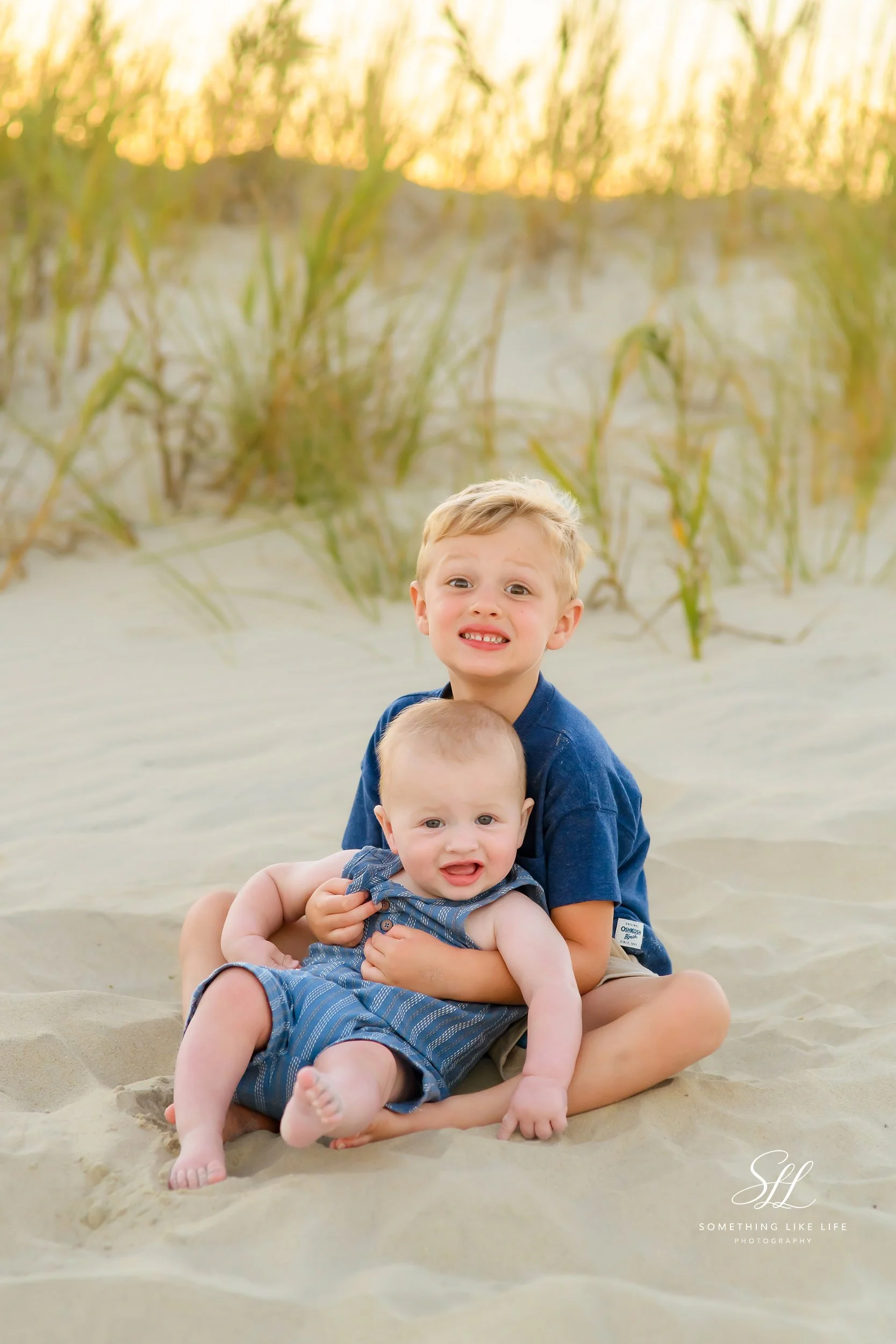 Brothers Beach Portrait | Huntington Beach State Park Family Photographer