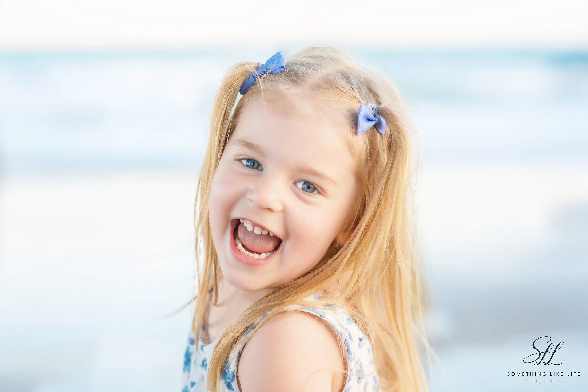 Child portrait at Myrtle Beach State Park captured at sunset during a family photography session.
