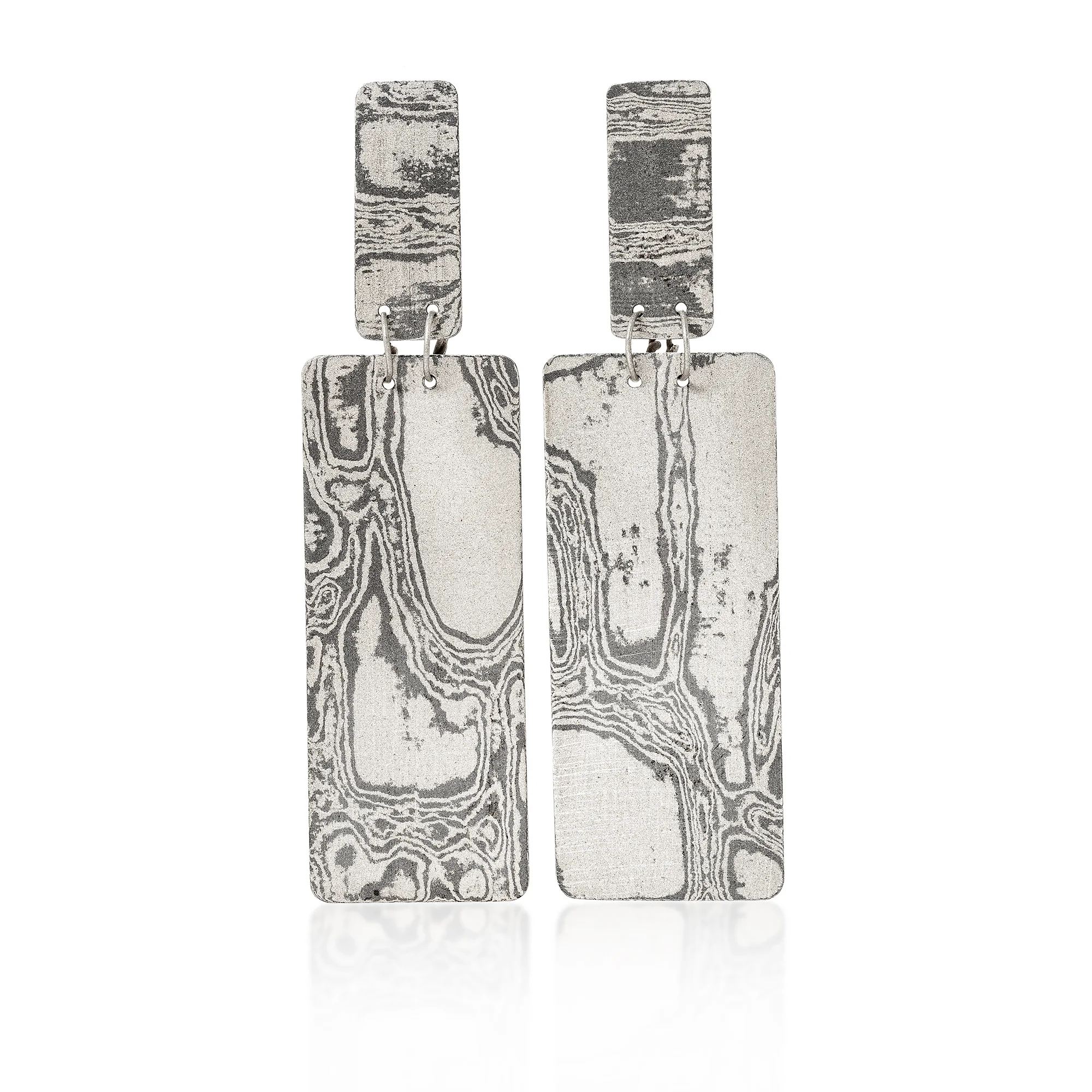 Mokume gane earrings
