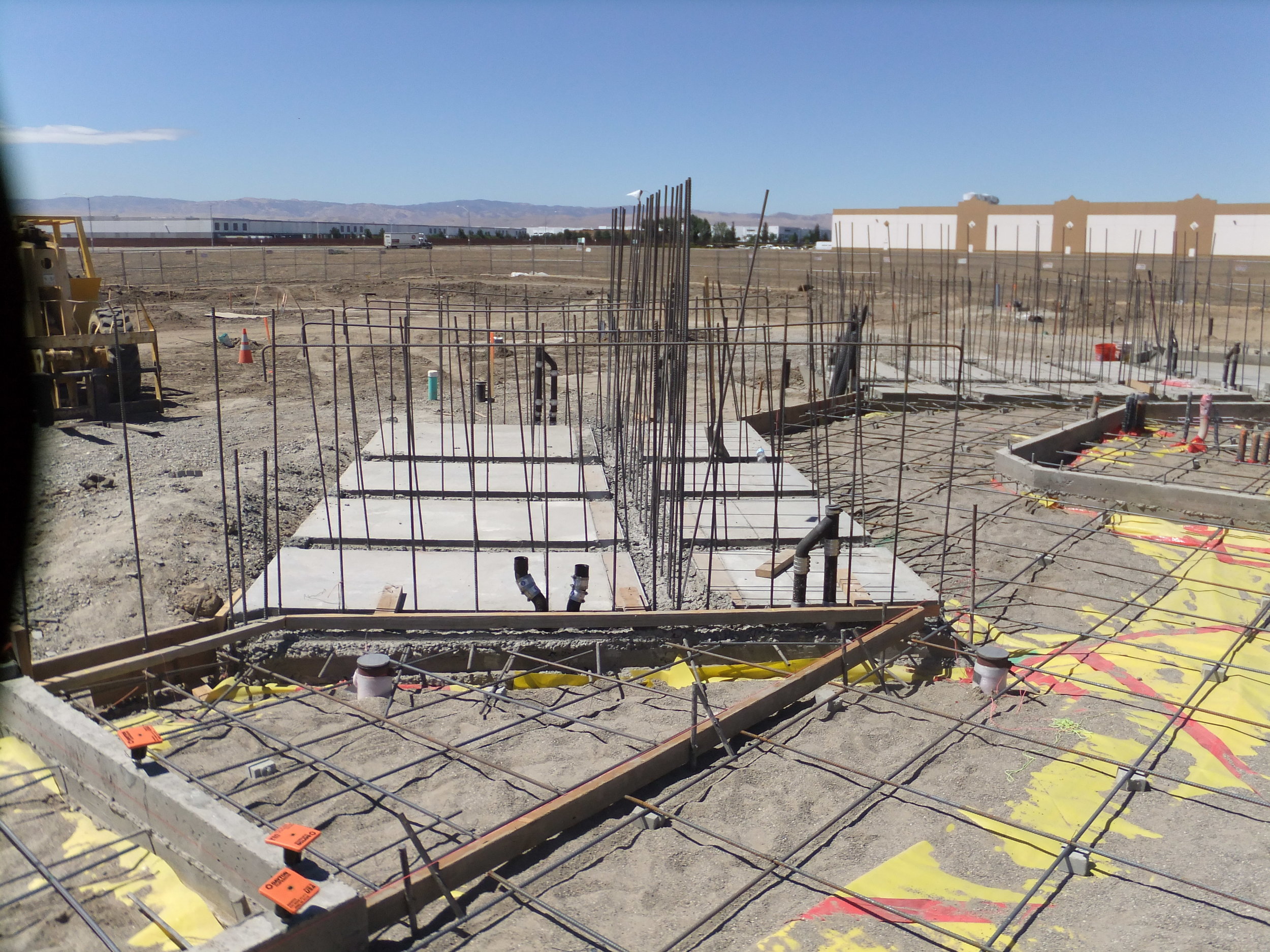 1) Rebar is Set into the Foundation