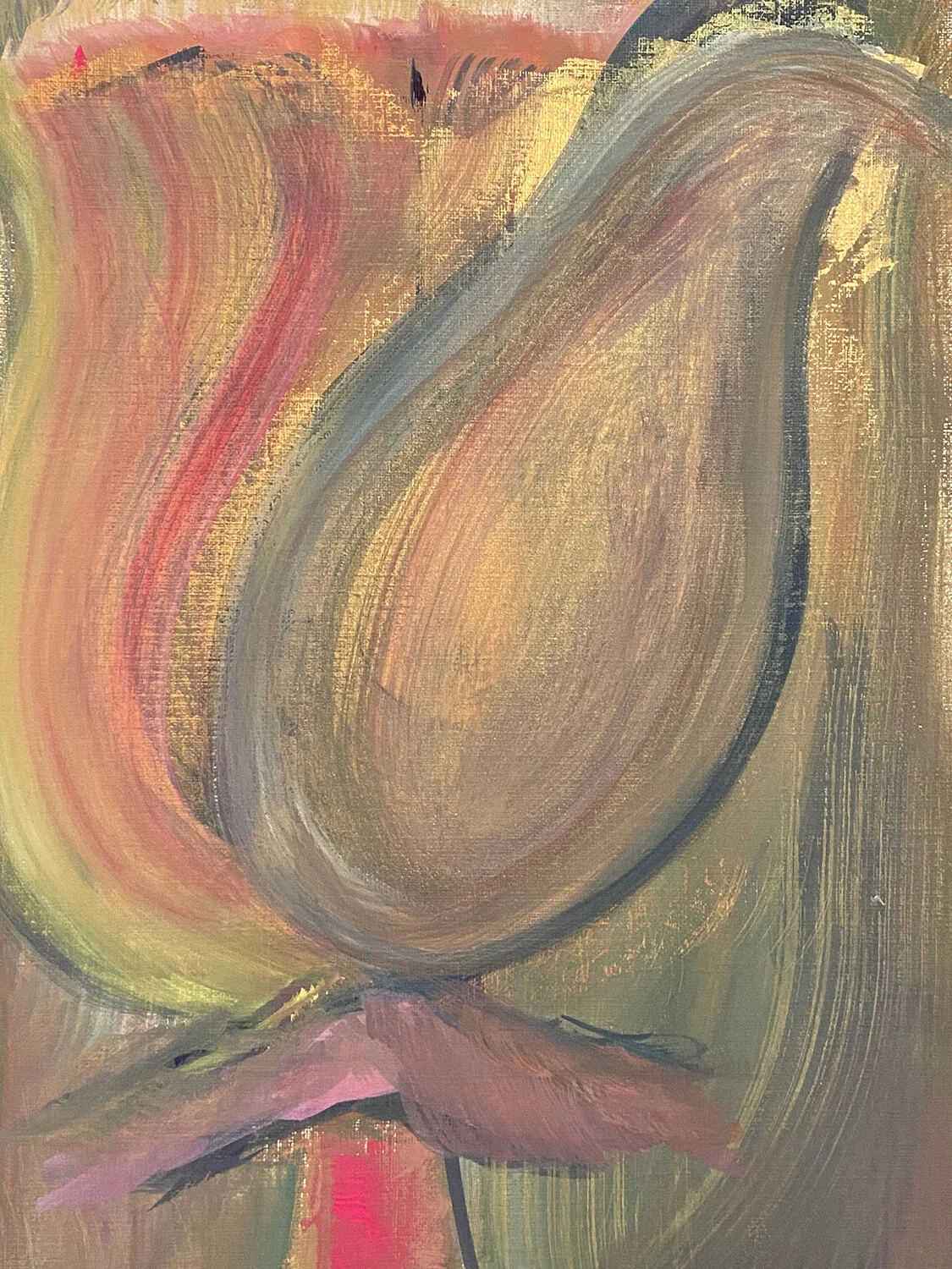  Tulip 2 : gouache on 9x12” paper board by KJP, 2020 