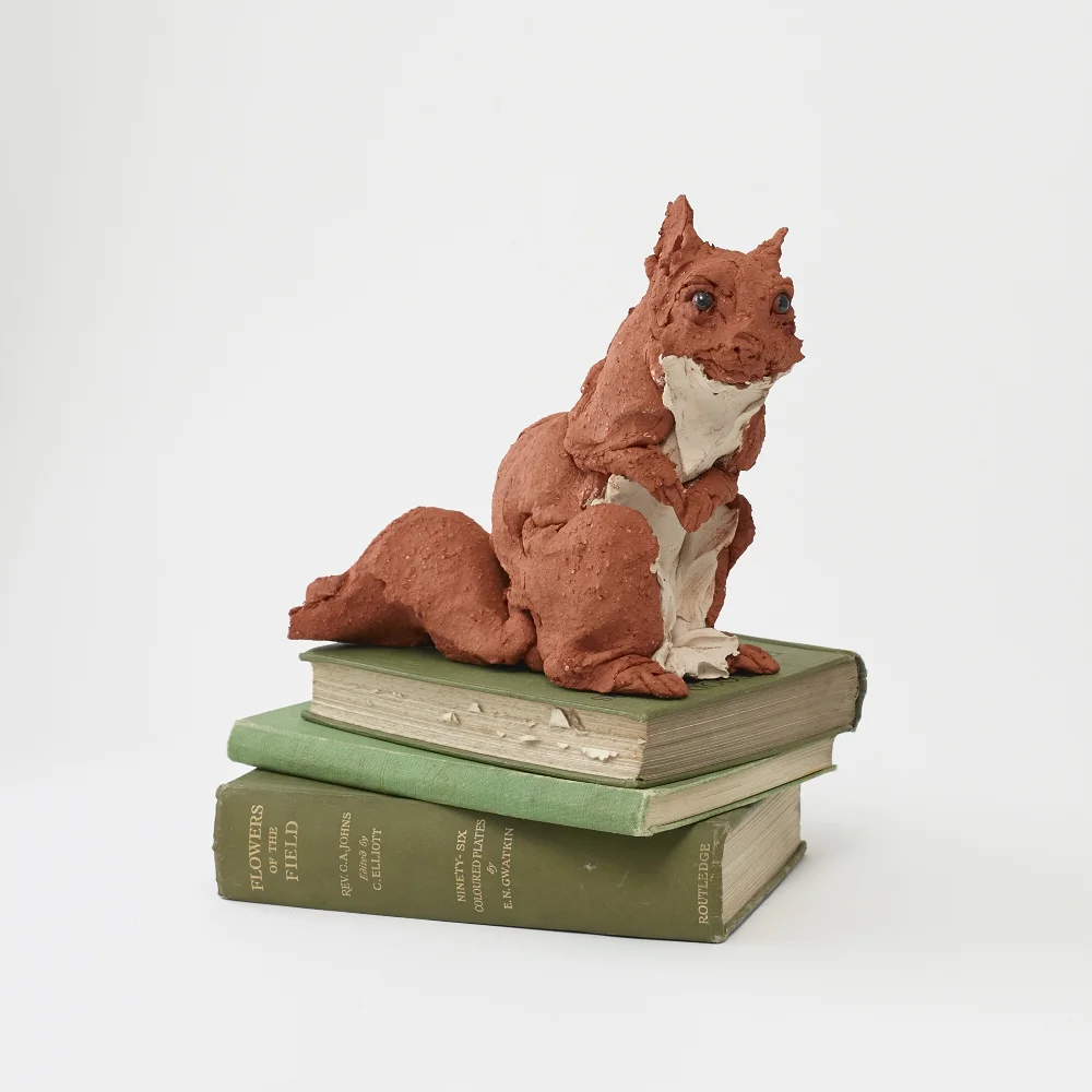 Red Squirrel Clay 18x20x10 cm 2016