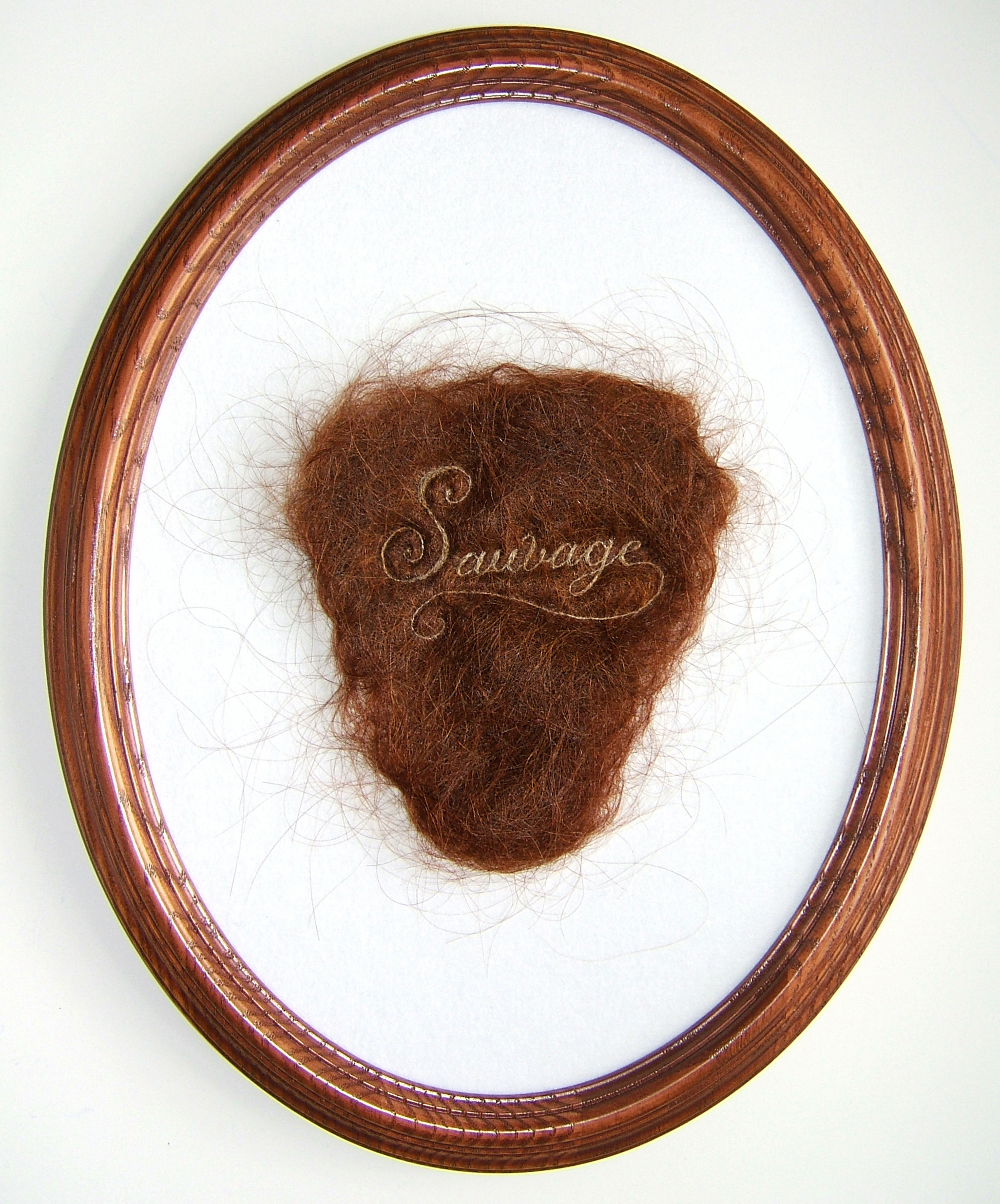 human hair embroidery