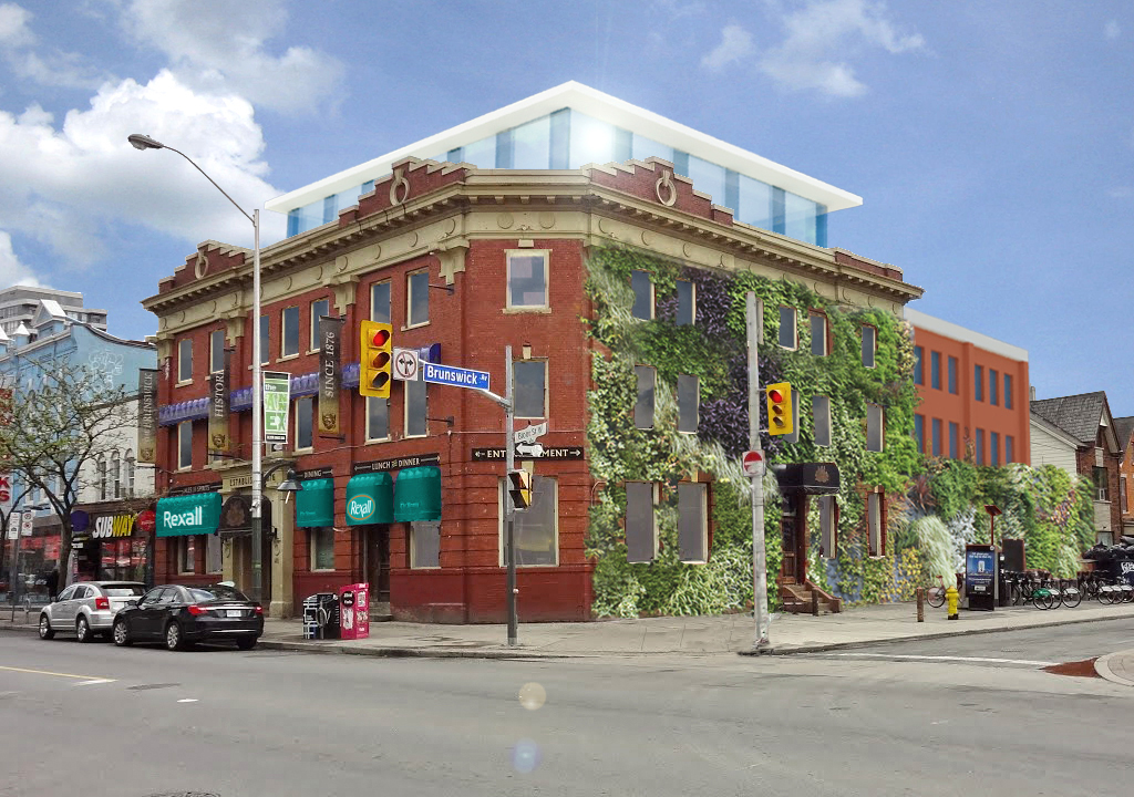 The Brunny, reimagined with a mixed-income strategy.. oh, and a green wall.