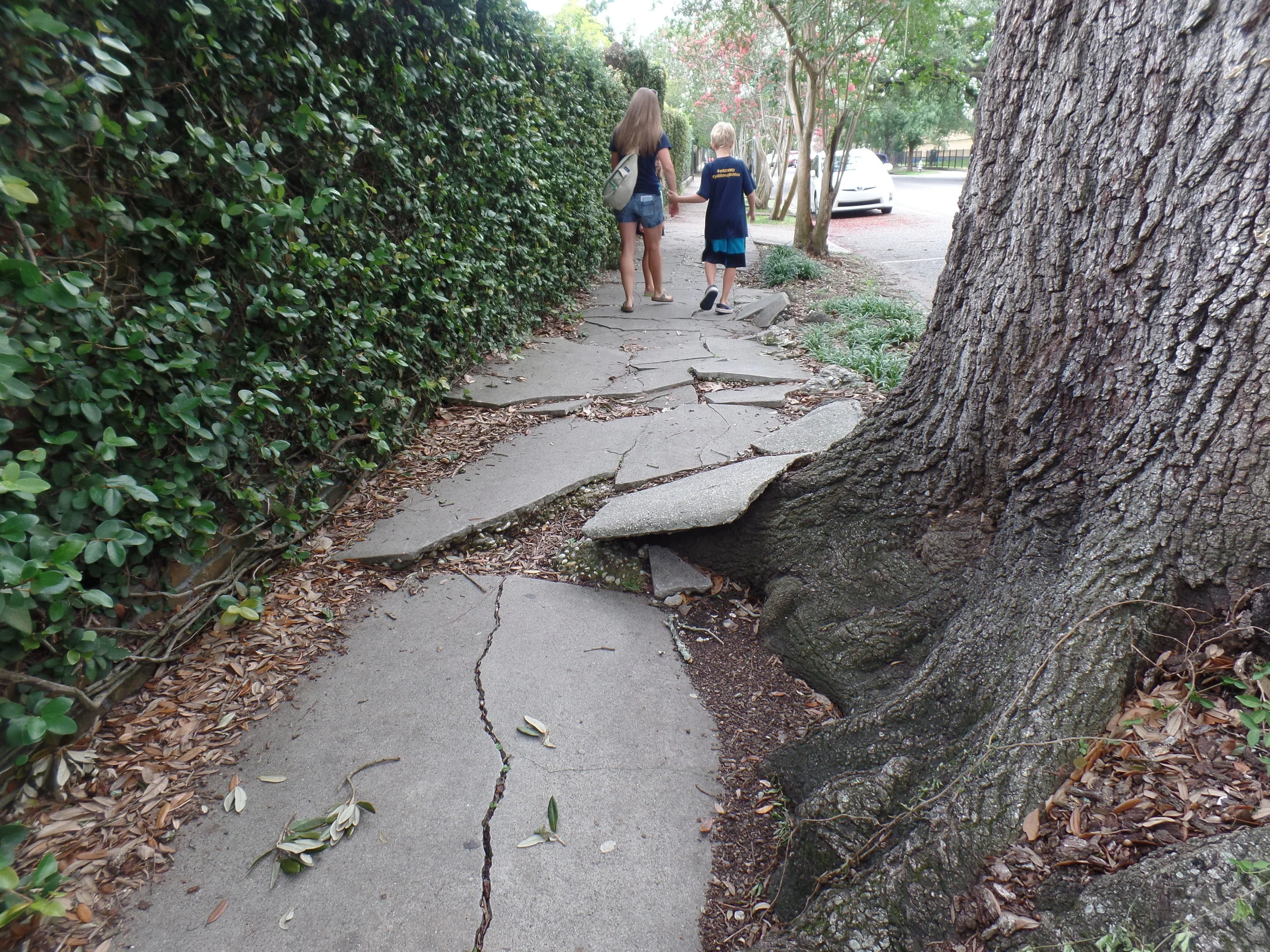 Logan and I walking in the Garden District.