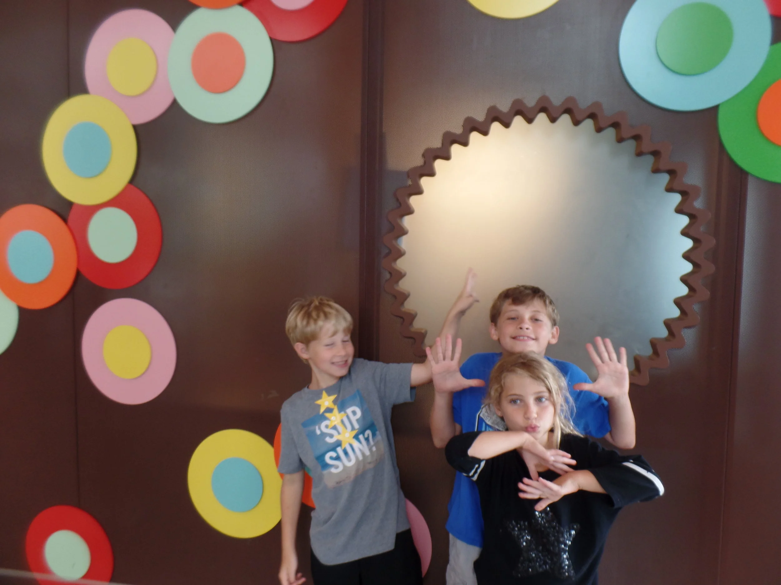 The kids were on their post-cupcake sugar high.