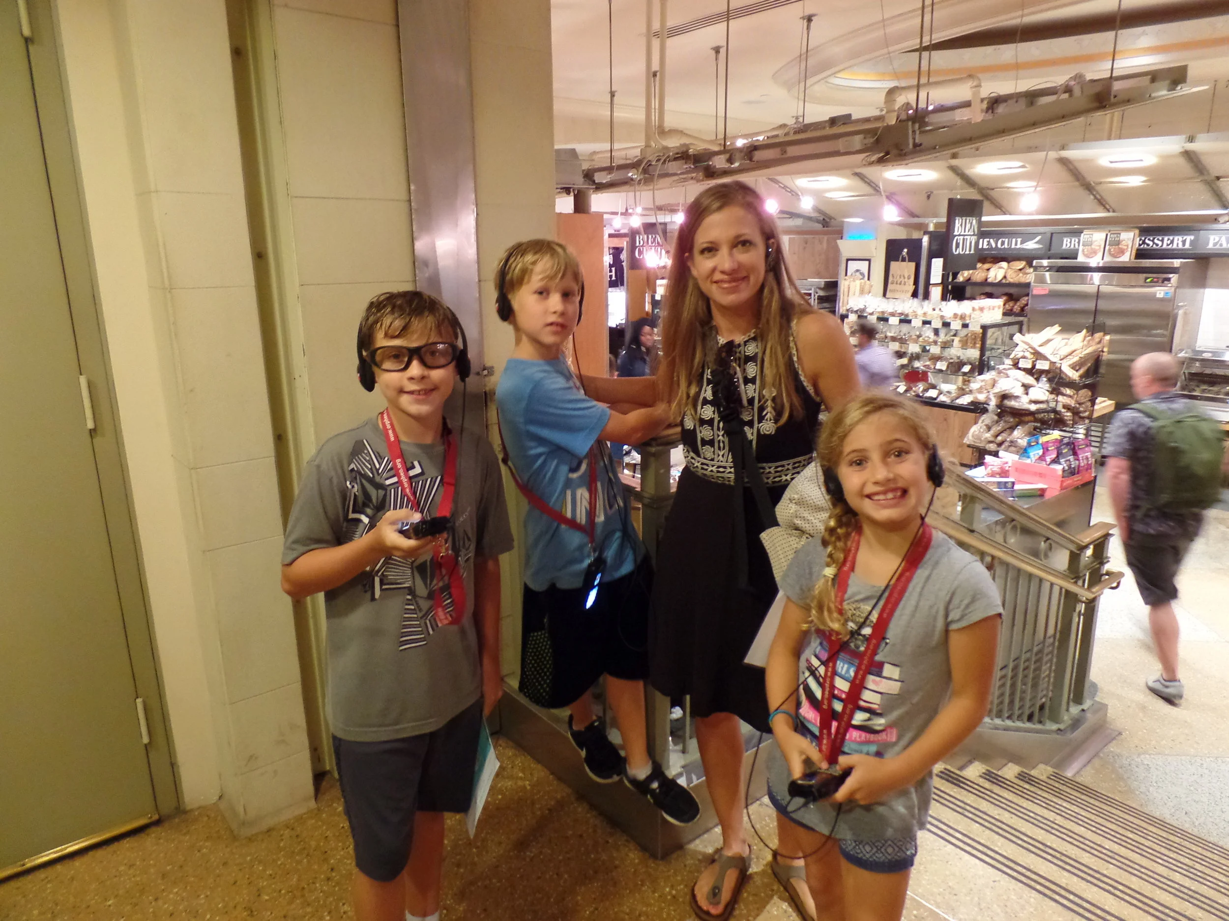 Here we are at Grand Central Station. This was the first time we've even done an audio tour--it won't be the last. We had no idea our kids would like it this much.