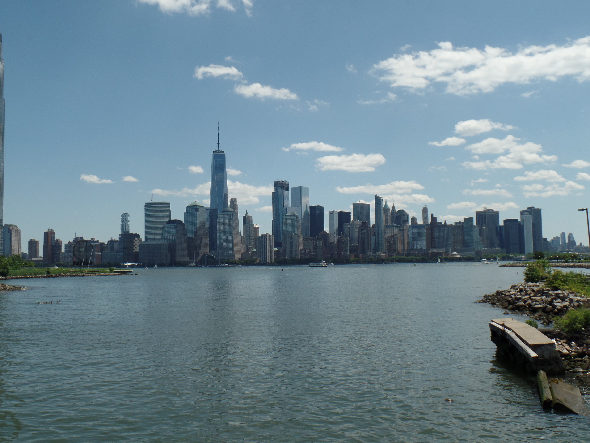 The New York skyline from the ferry.