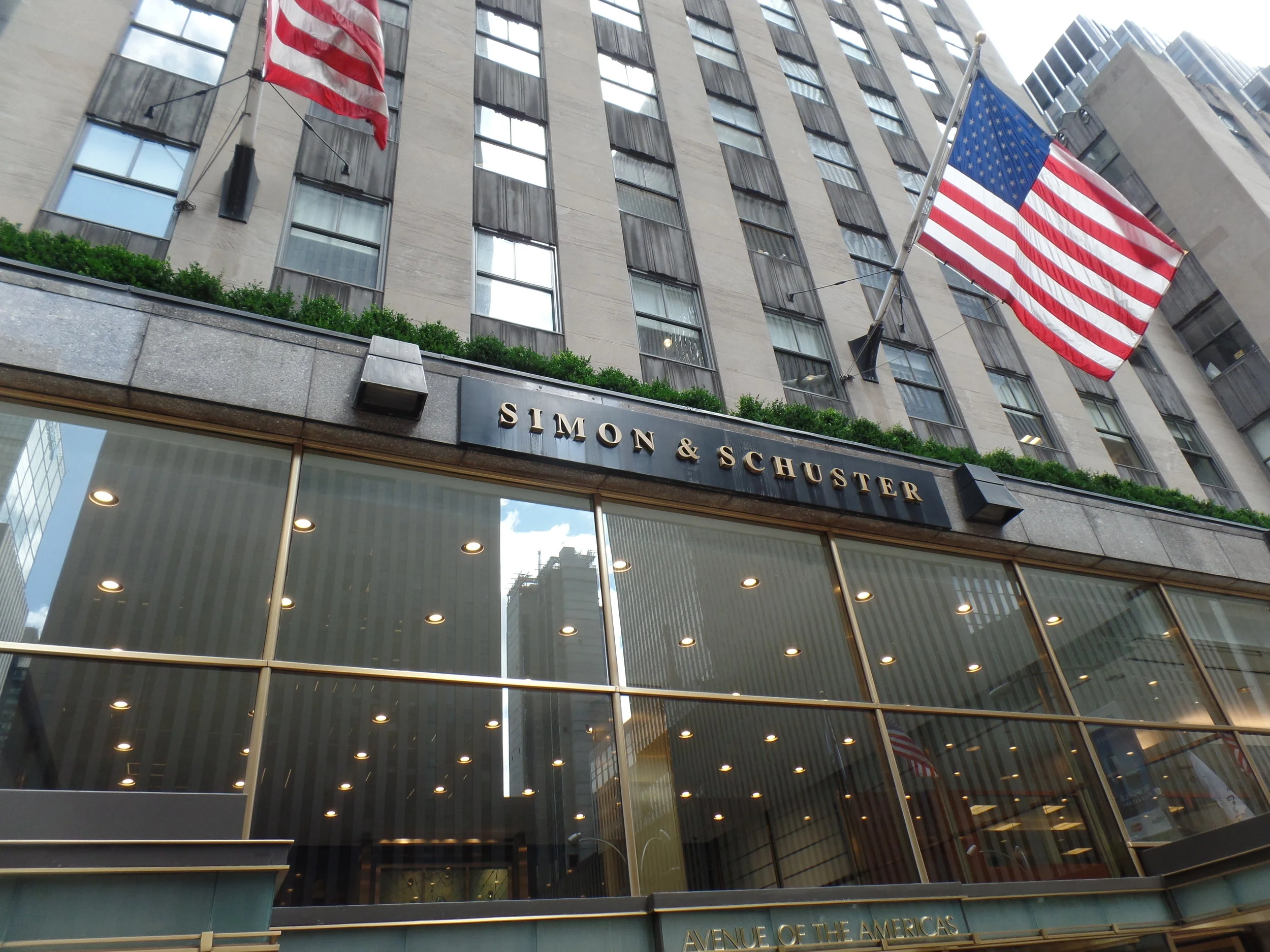 Simon & Schuster--the publisher of my book.