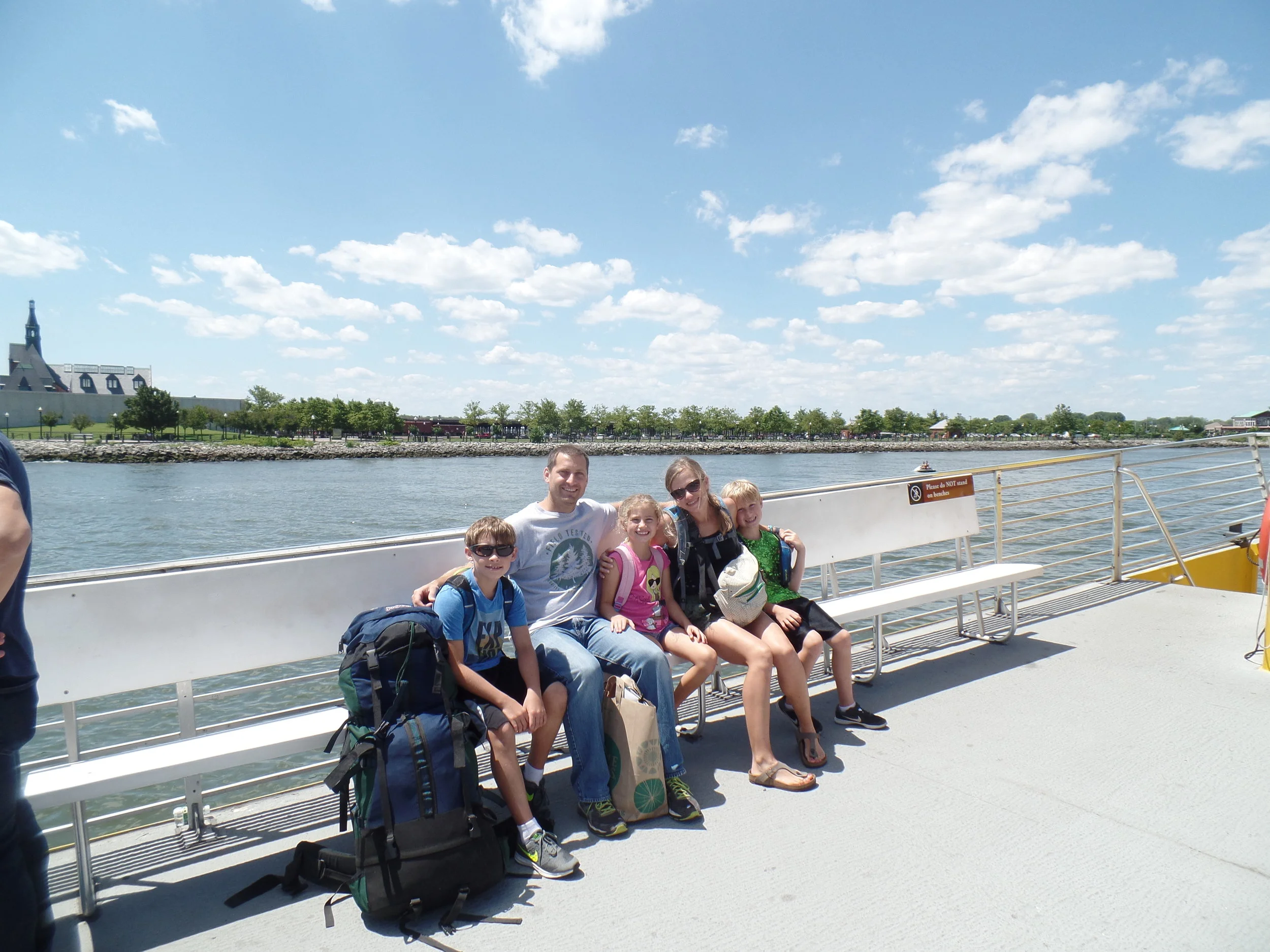 On the ferry back to our car.