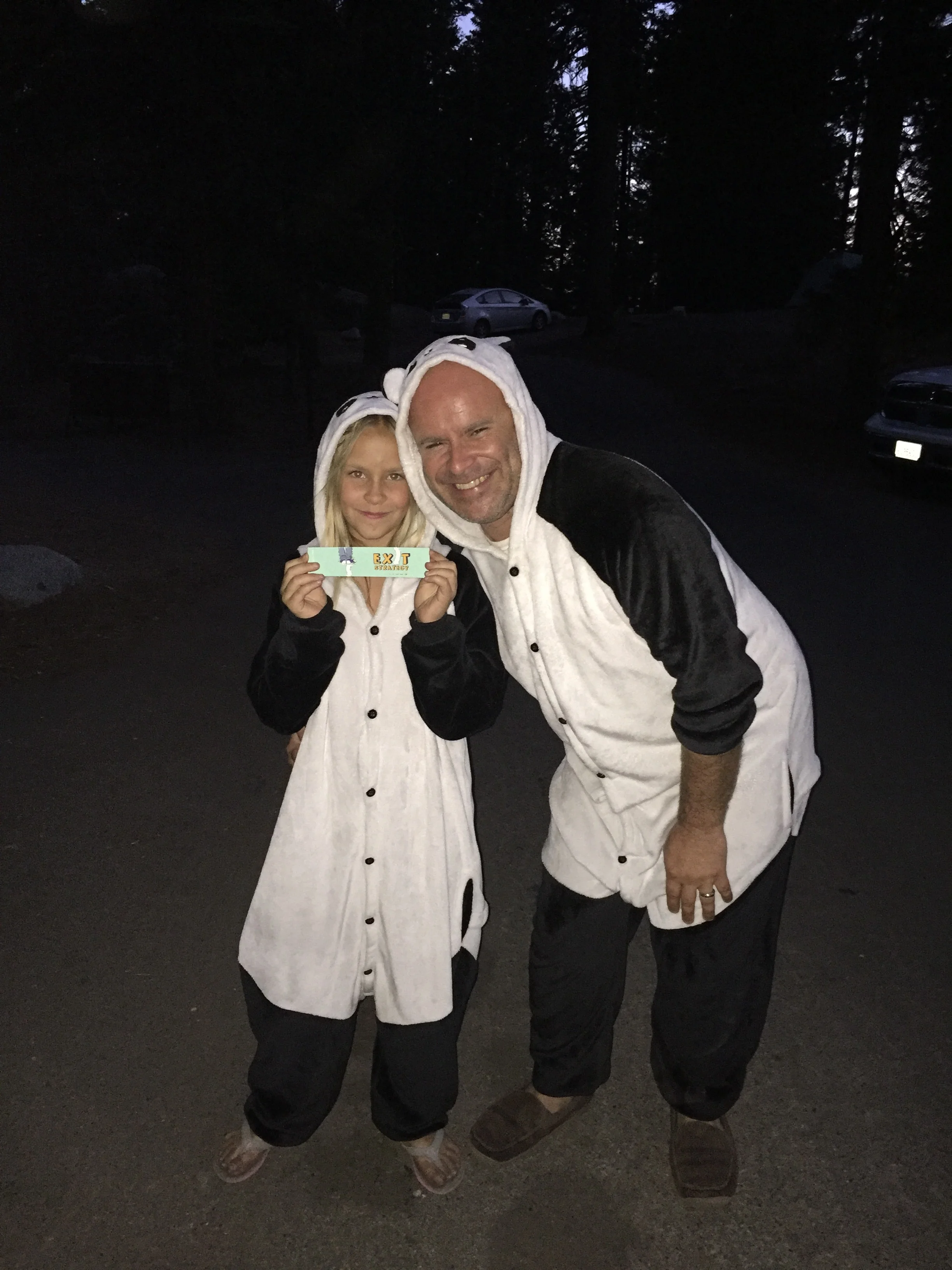 Here are the "pandas" holding my bookmark. Since meeting these fantastic people, Rowyn has decided she and Zach need matching kitty onesies. And I'm pretty sure she'll make this happen.