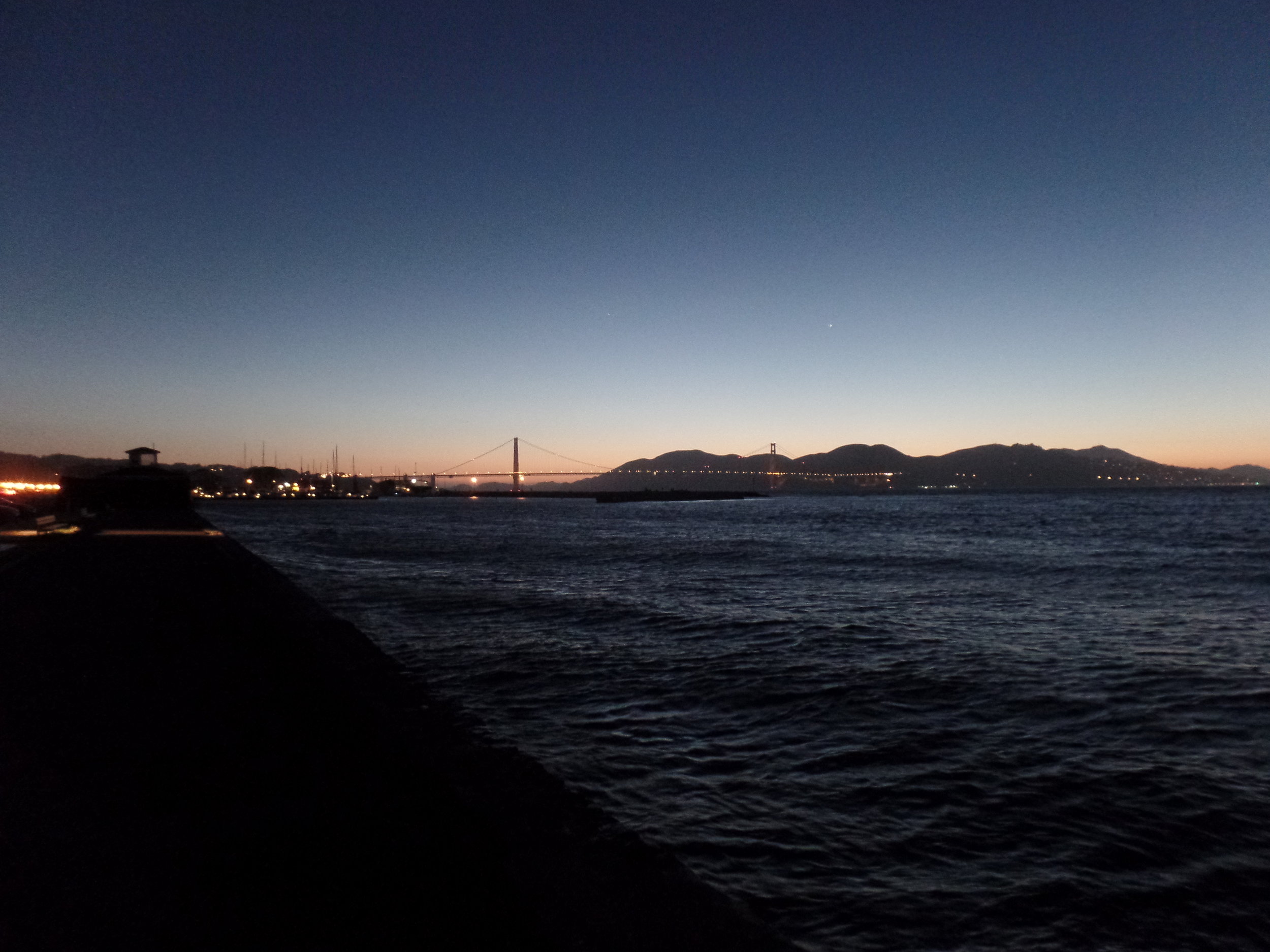 The Golden Gate Bridge.