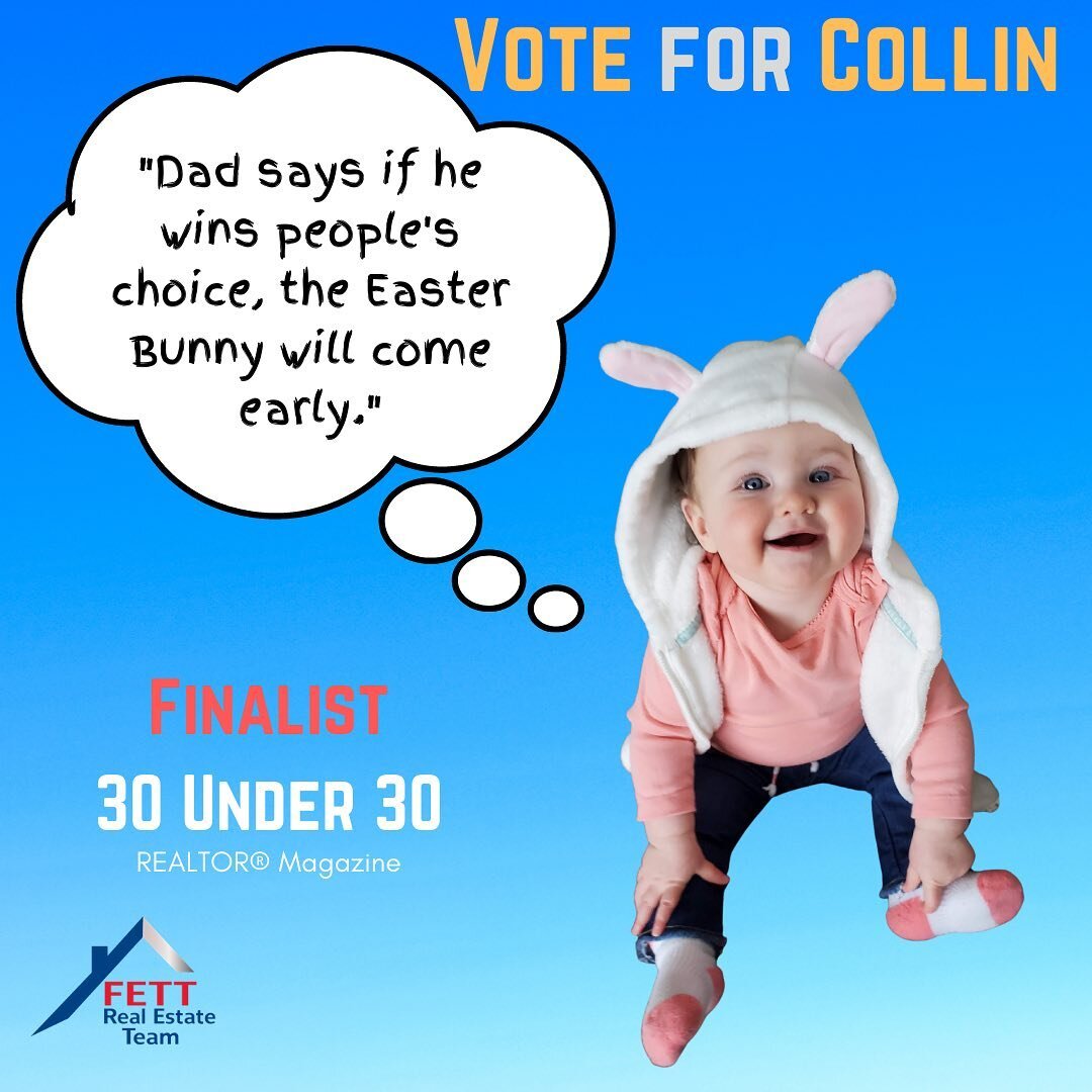👀 You can vote again! 👉🏻 LINK IN BIO 🐇 Help Brynlee get an early visit from the Easter Bunny! 🐇 🍬 #TheFettWay #30under30 #realtormagazine @realtormag @remax_realestatecenter