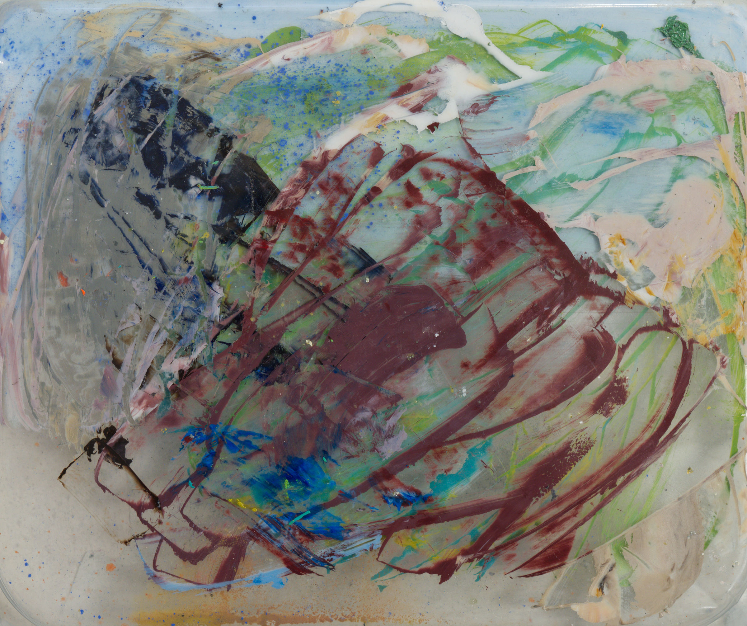 A Series of Scottish Landscapes (a series of mountains) oil on plastic 2018