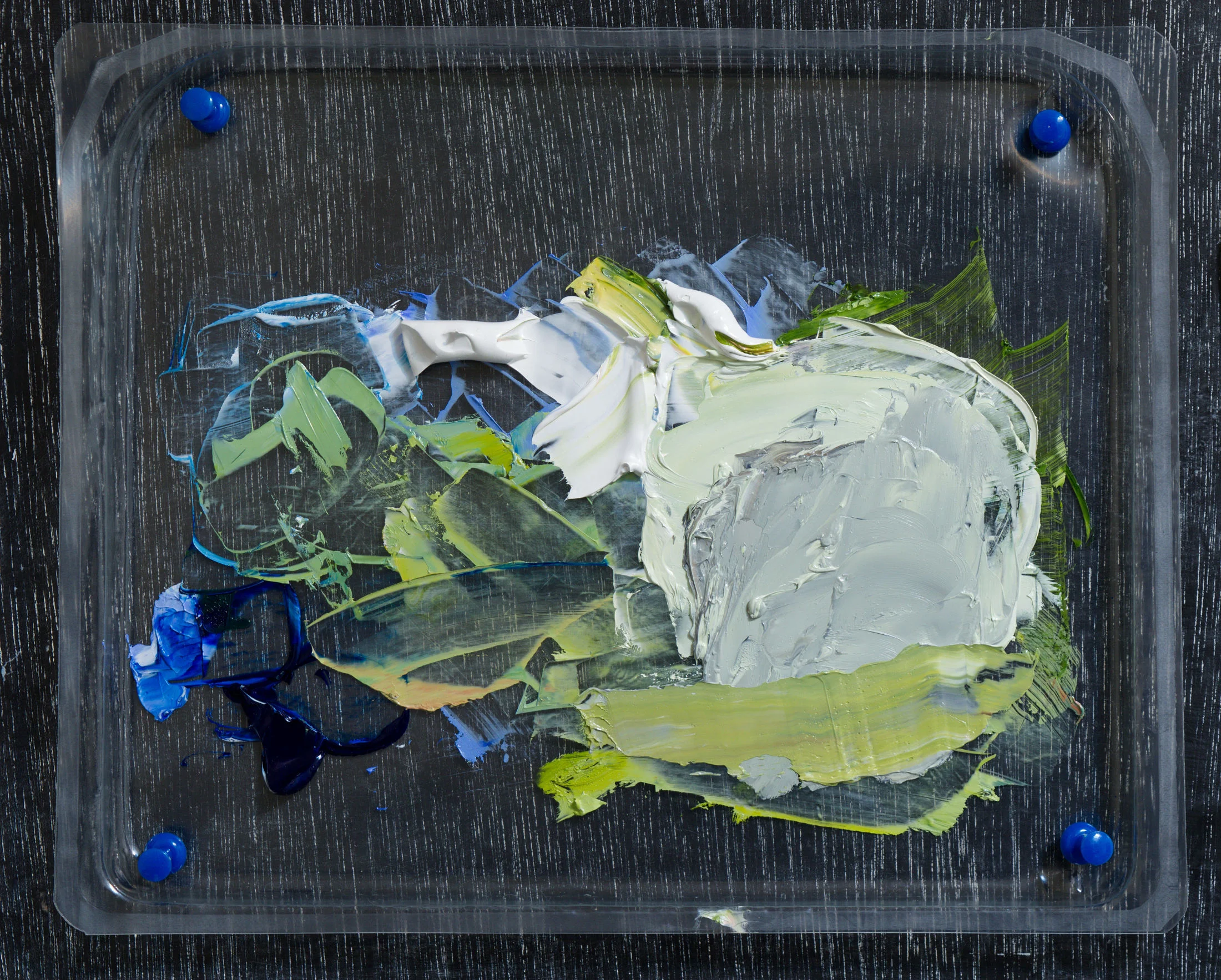 Mountain Range, with Beach and CarPark oil, wood and plastic etc... 2019 