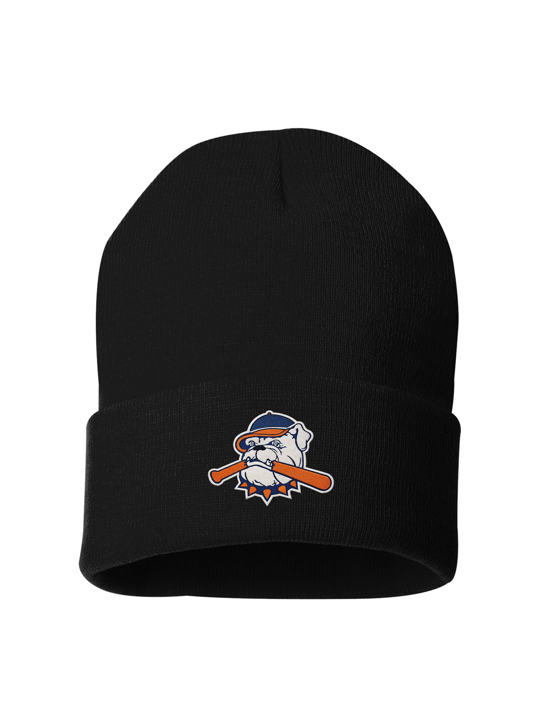 Hit Dogs 12" Black Solid Cuffed Beanie