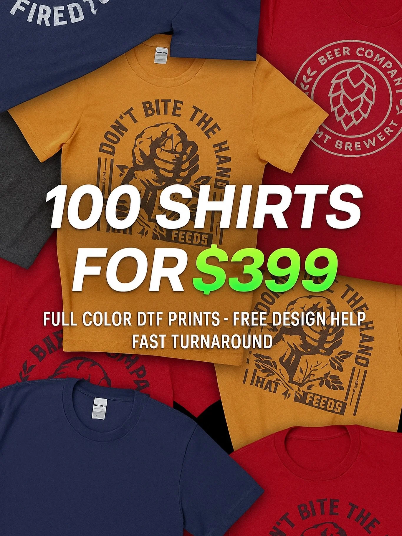 💥 100 Softstyle Shirts &mdash; $399. Full Color. Fast Turnaround. No Setup Fees

Tired of paying $800+ for custom shirts?
We&rsquo;re fixing that right here in Lake Orion.

Custom Sports &amp; Apparel is printing 100 premium Gildan Softstyle tees fo