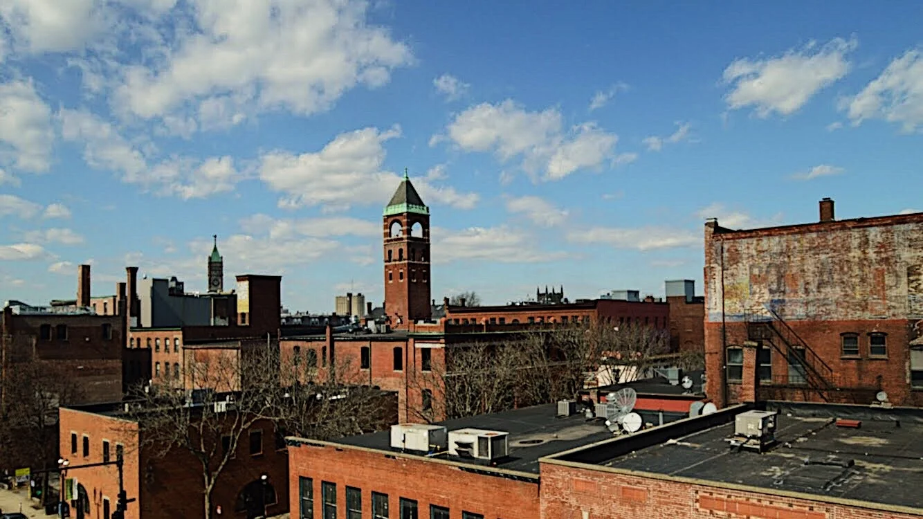 A view from the Roy (Market Street) Garage looking north—how many landmarks can you identify?