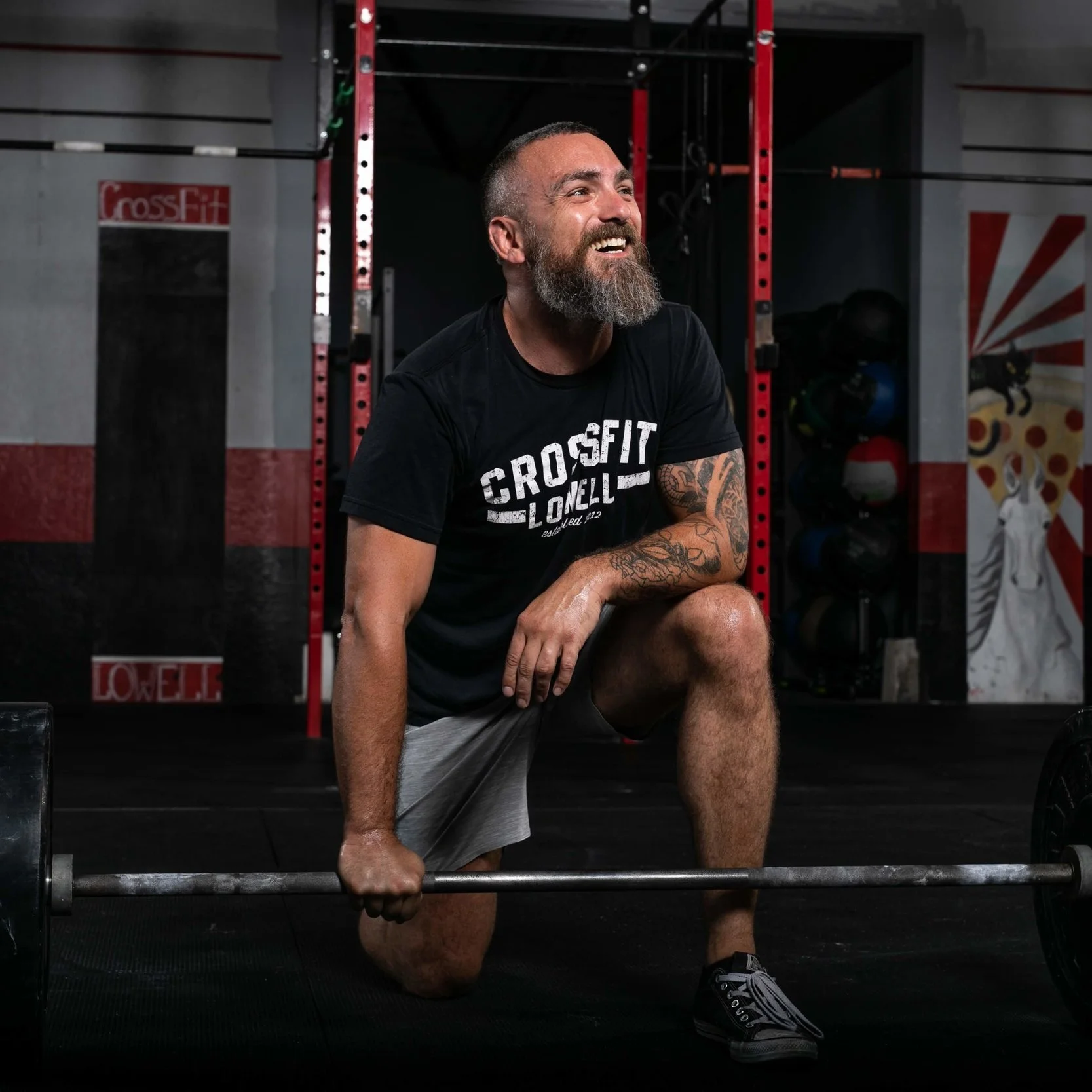 Sean Osborne has been involved with the CrossFit community since 2011, he quickly developed a love of all the enormous benefits that CrossFit brings and dove head first into the sport of fitness. Sean was an athlete from an early age, engaging in competitive sports to include wrestling, football, Olympic weightlifting, and Brazilian Jiu-Jitsu. He is a Certified Level 2 CrossFit instructor and the head coach at CrossFit Lowell.
