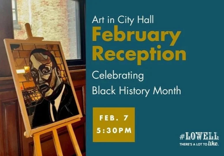 Celebrating Black History Month - February 2023 - Exhibited works by Liam Guerrero (age 9), Joory Mohamed (age 9), Naomi Torres, April Hertz, Teo Piqué, and Nicole Brunelle.