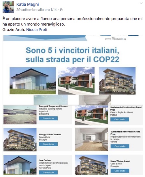 Recensione per progetto di ristrutturazione con la canapa di una villetta a Verona