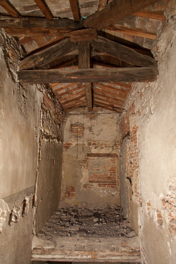 Sottotetto storico in legno e tavelle