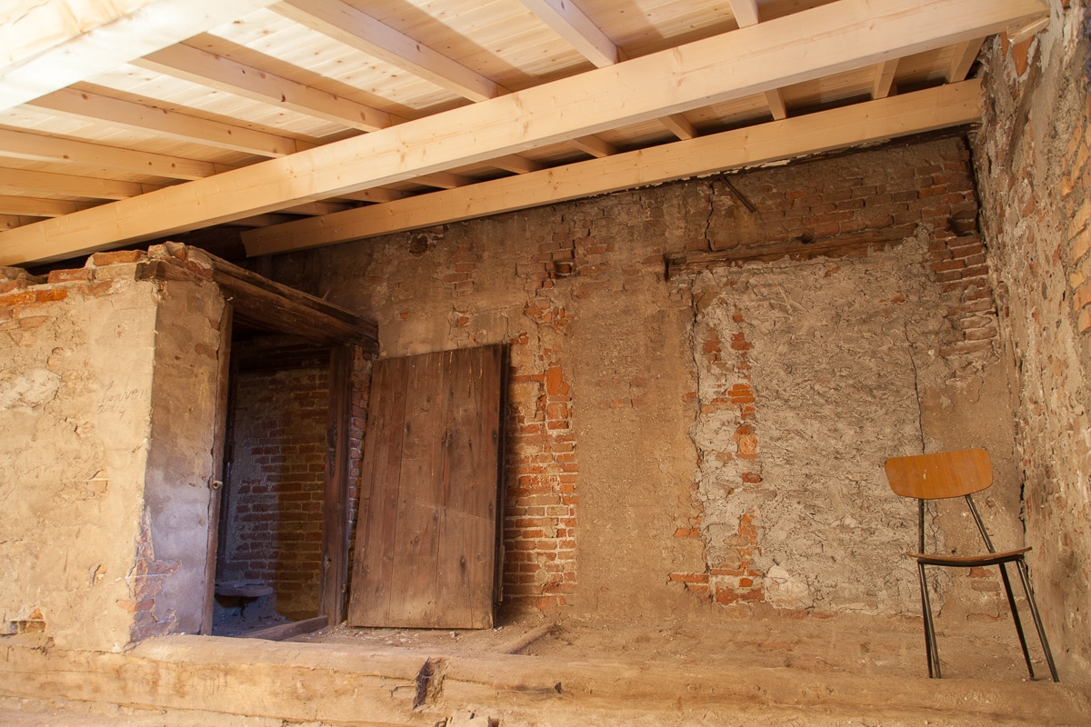 Sottotetto in legno e tavelle dopo i lavori
