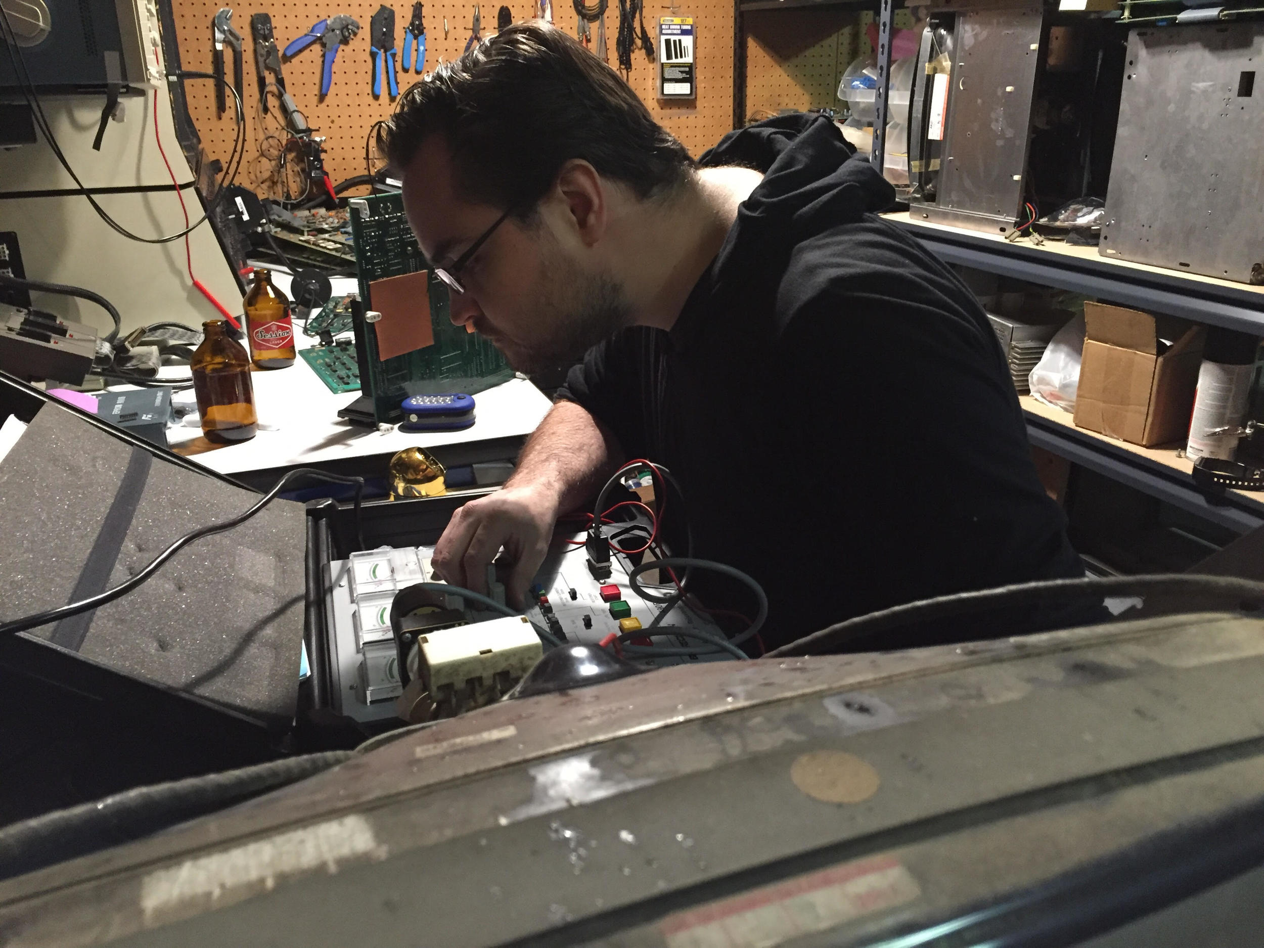 Ian rejuvenating a monitor for Bad Brian.