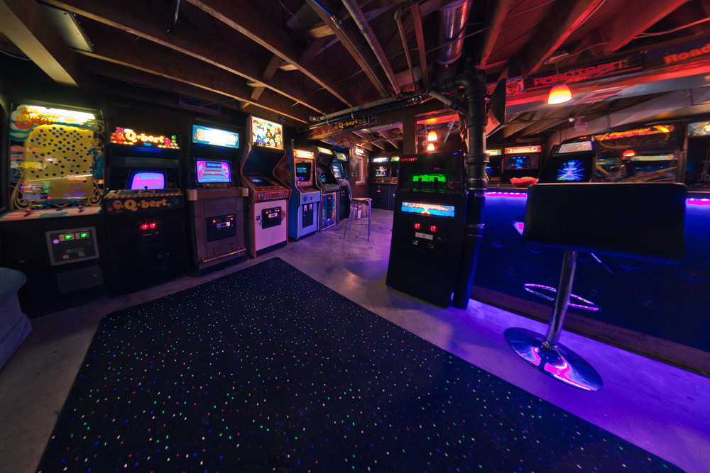 I told you it was lavish. One view of the many, many awesome games in the Barthcade.