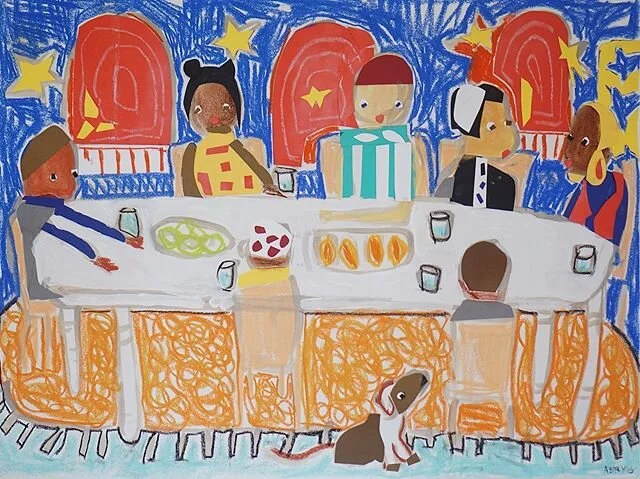 Local artist  @abby.wolfzorn.ruby created this illustration of the theme of our latest issue of the journal. It&rsquo;s a vision of coming together at a dinner table, but it also embodies the spirit of what we hope OJH and our city can be - a place w